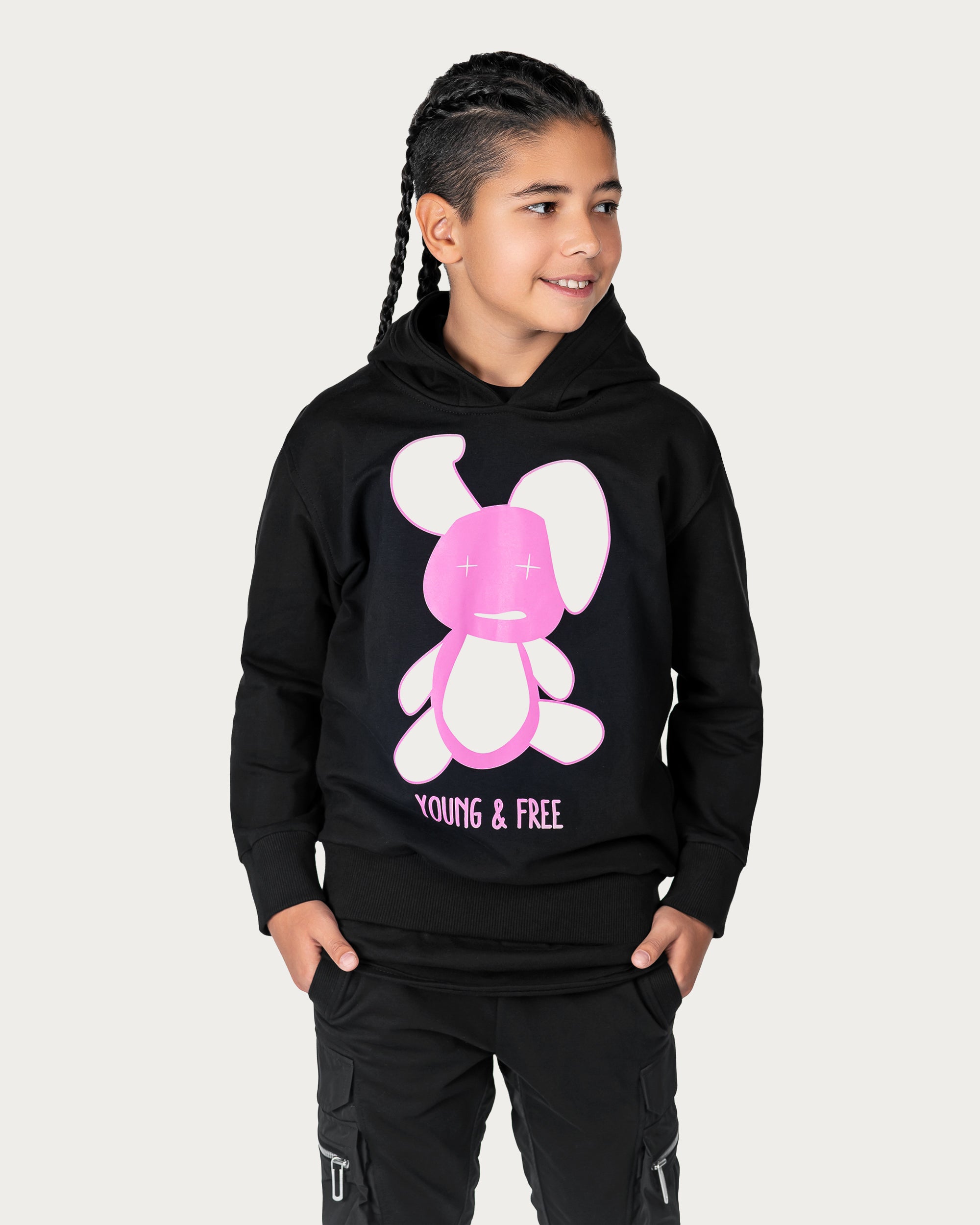 Bluza z kapturem w kształcie króliczka - H33932