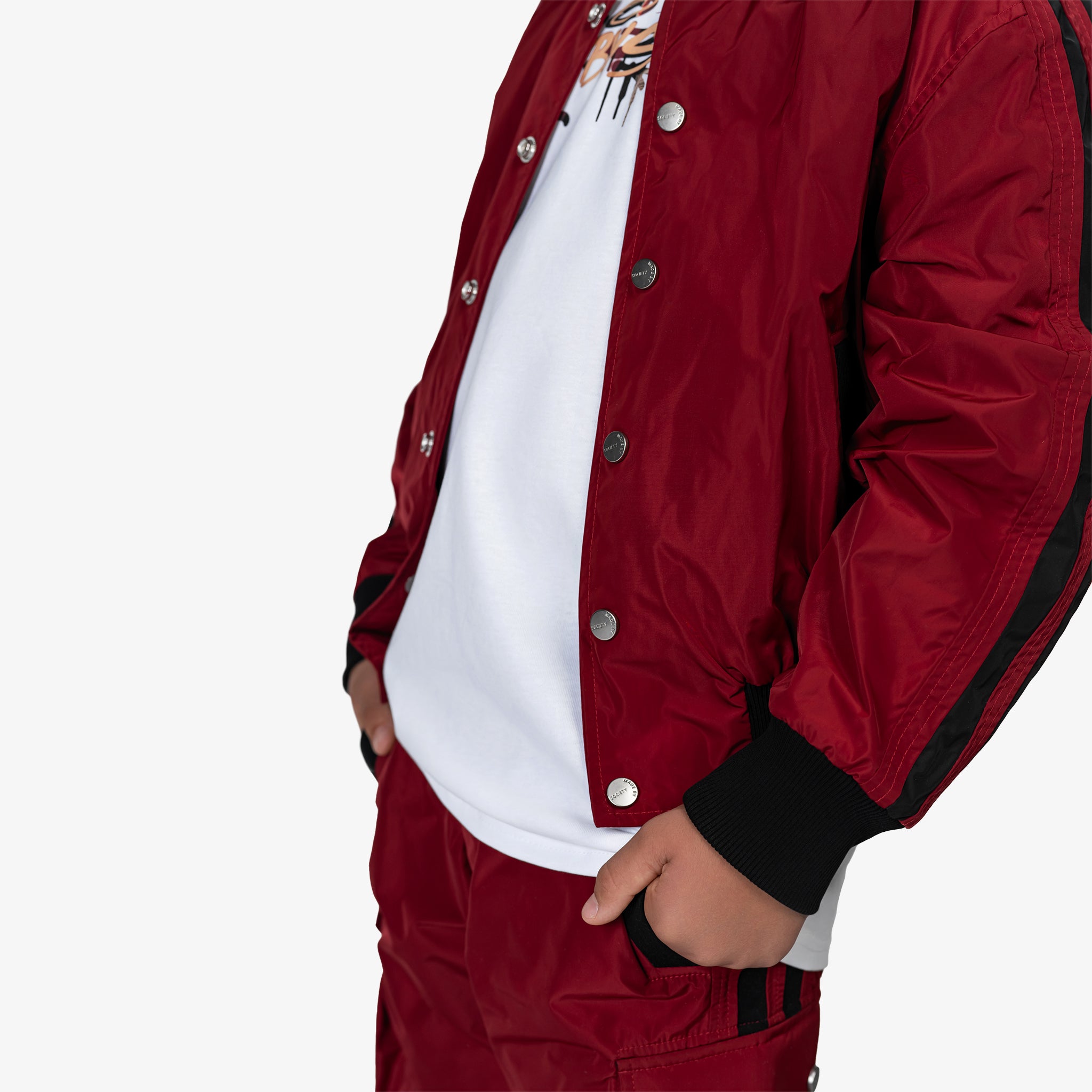 Kurtka bomber w paski - J34814