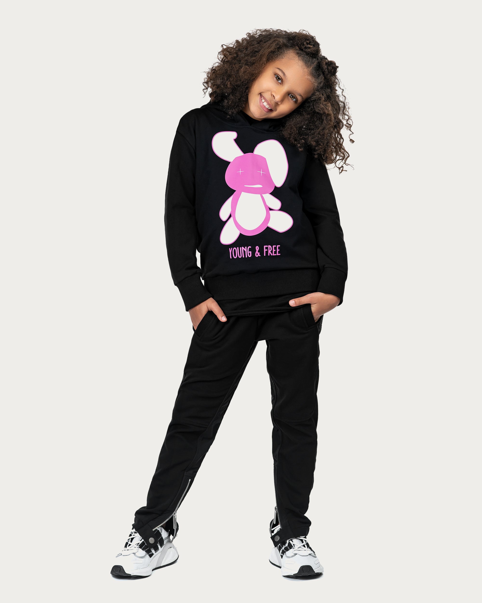 Bluza z kapturem w kształcie króliczka - H33932