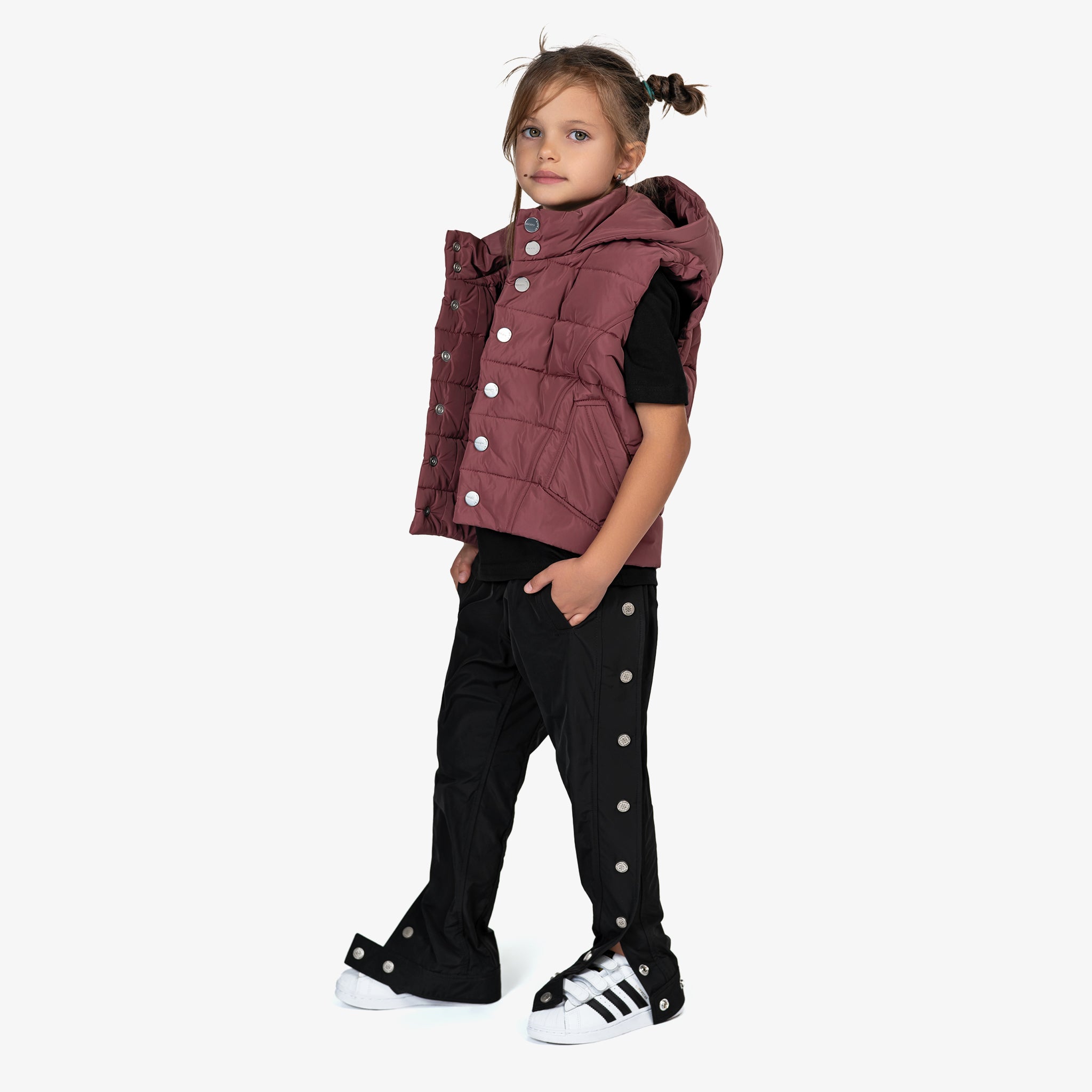 Stud hood vest - V33973