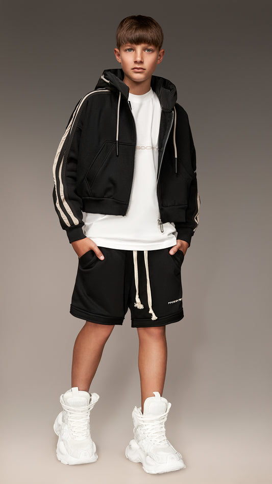Bluza z kapturem w paski - H34849