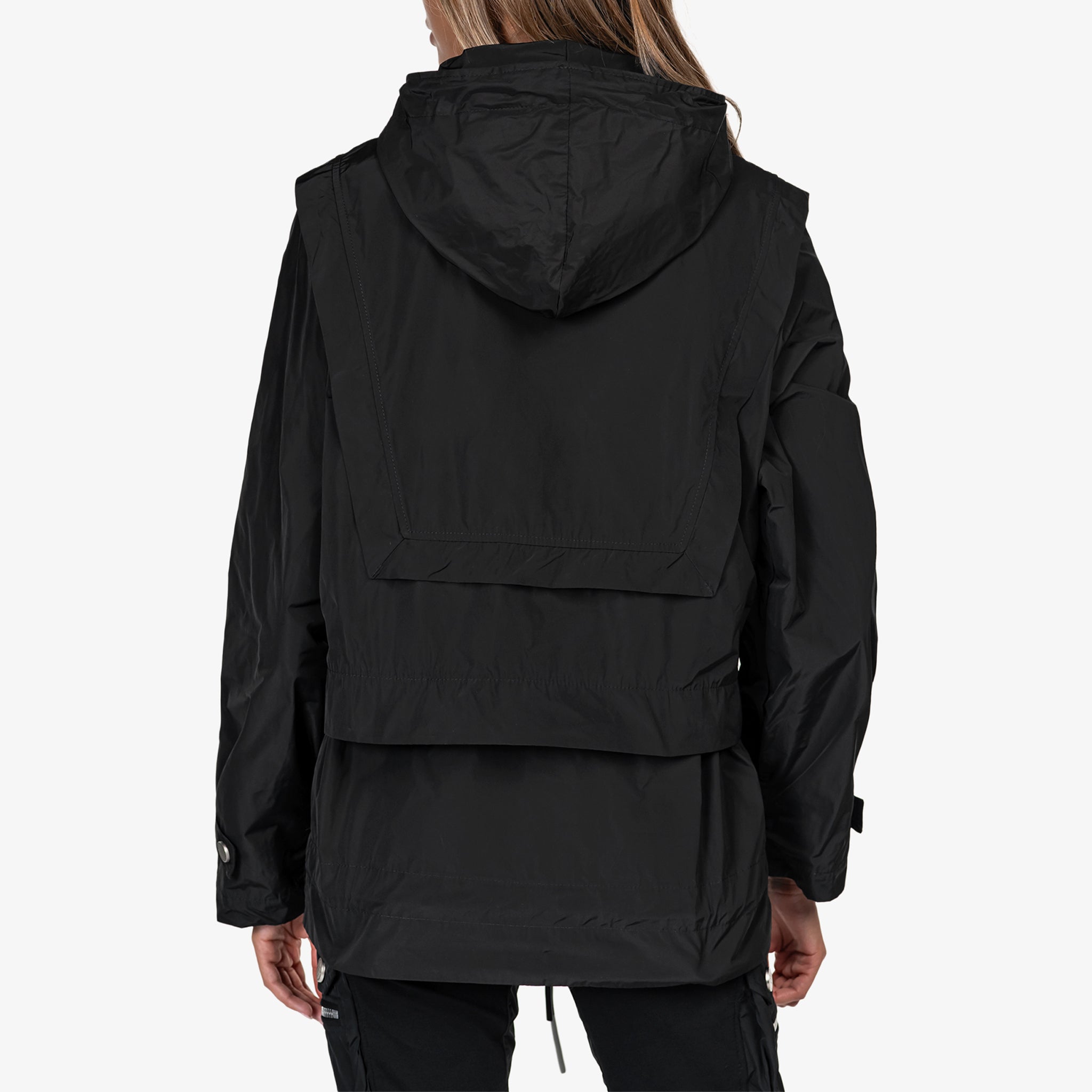 Layered windbreaker hoodie - H23790