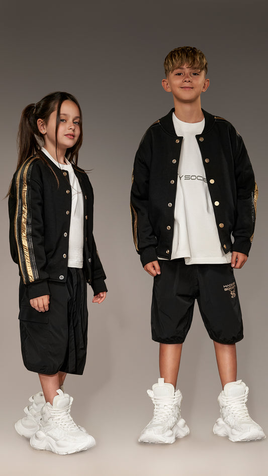 Kurtka bomber w paski - J34952