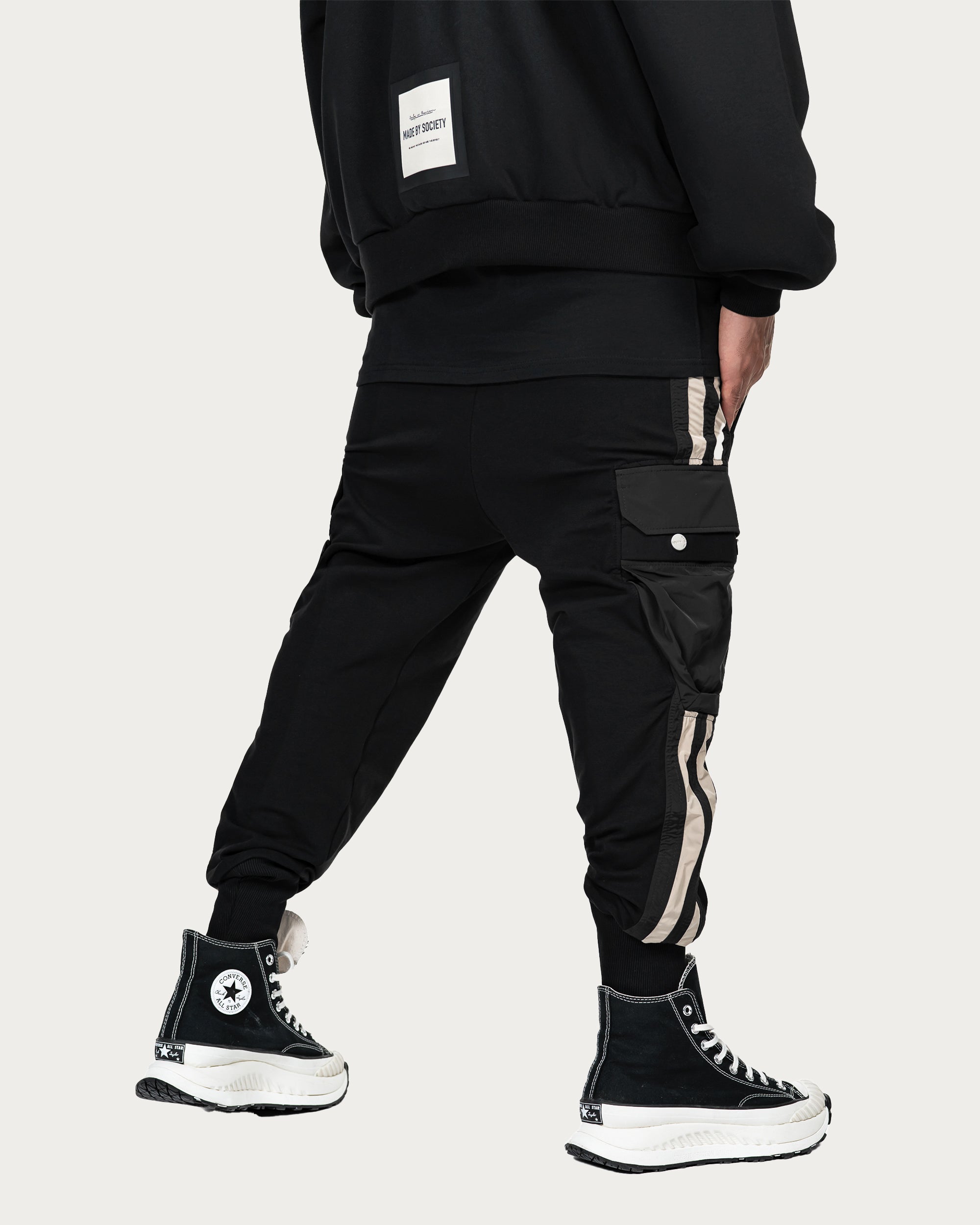 Vertical lines cargo pants - P14858