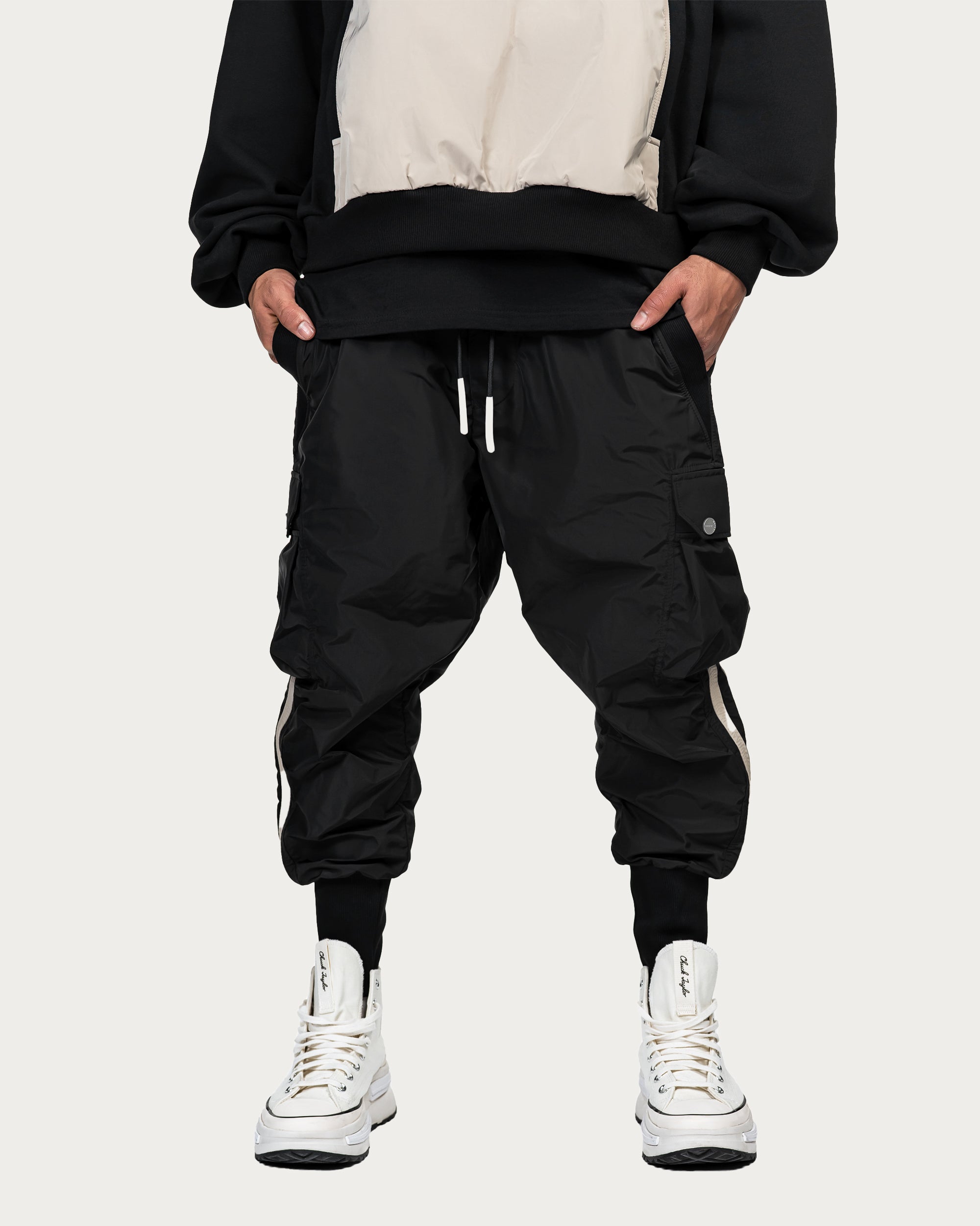 Vertical lines cargo pants - P14909