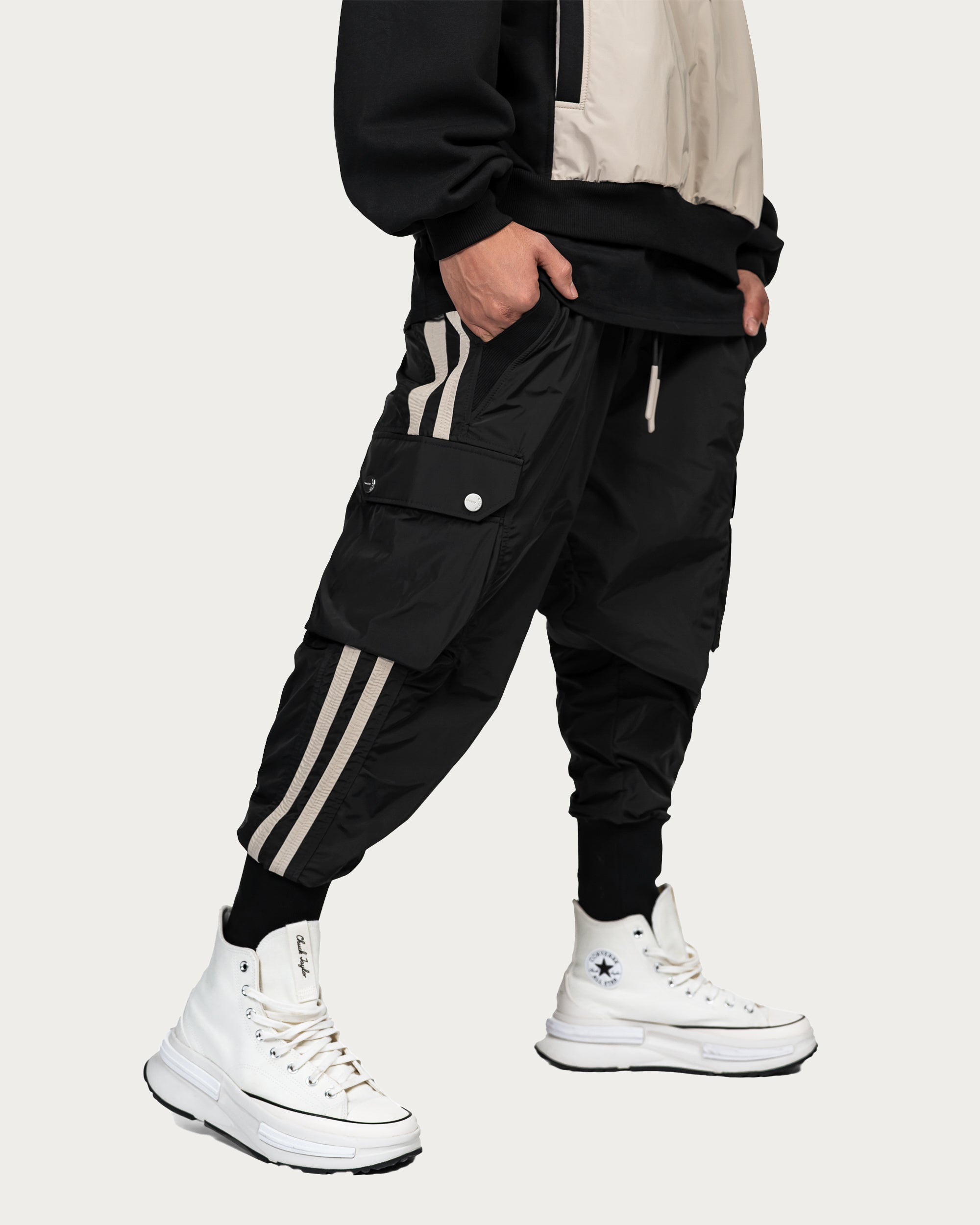 Vertical lines cargo pants - P14909