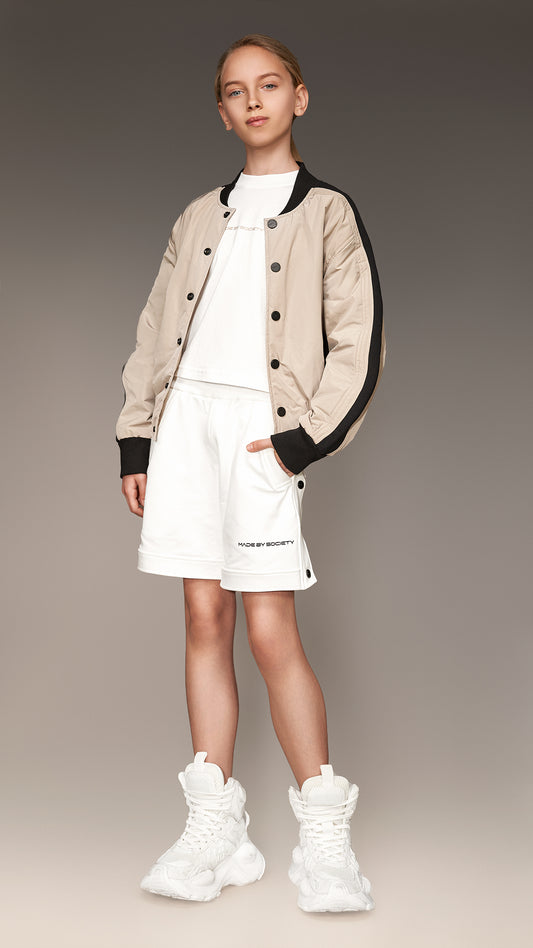 Kurtka bomber w paski - J34562