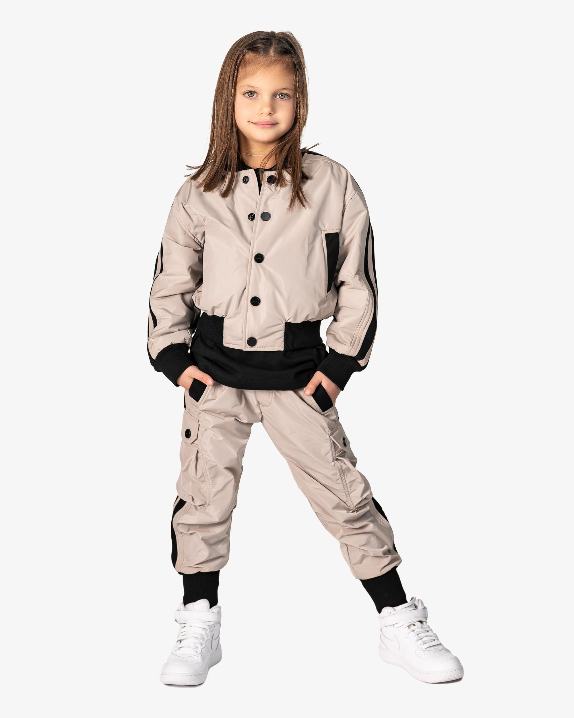 Kurtka bomber w paski - J34130