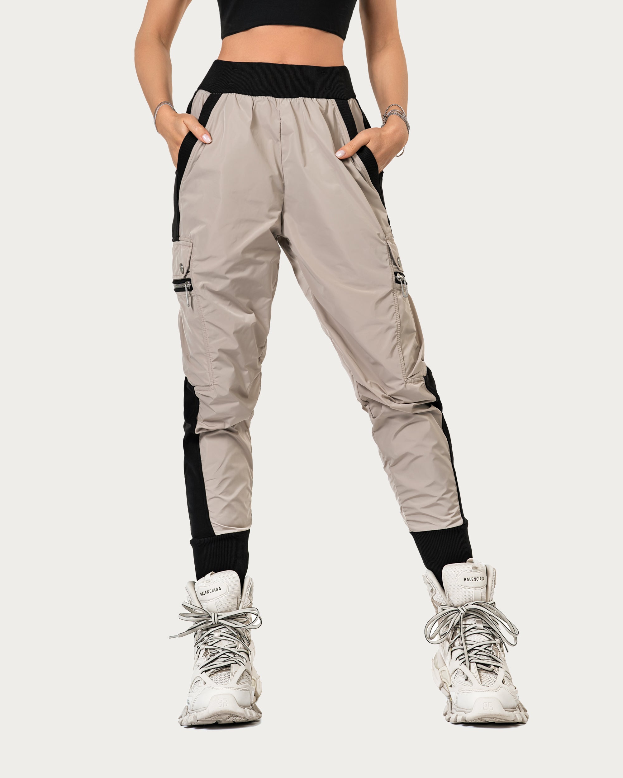 Stripe cargo pants - P24133