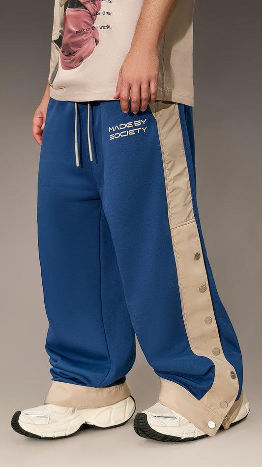 Spodnie oversized z zatrzaskami – P16081