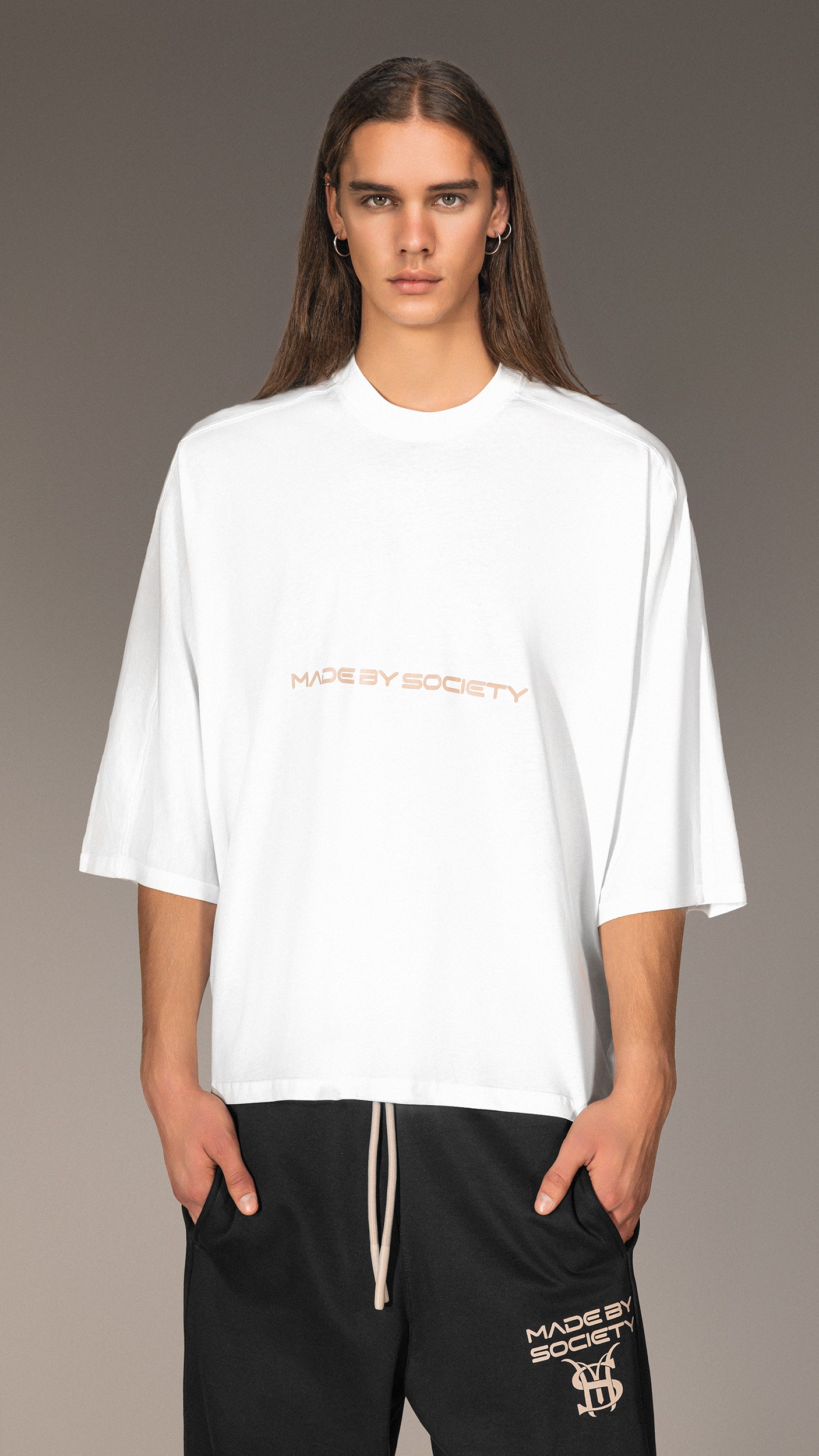 Tricou Oversized "Made By Society" - T15654