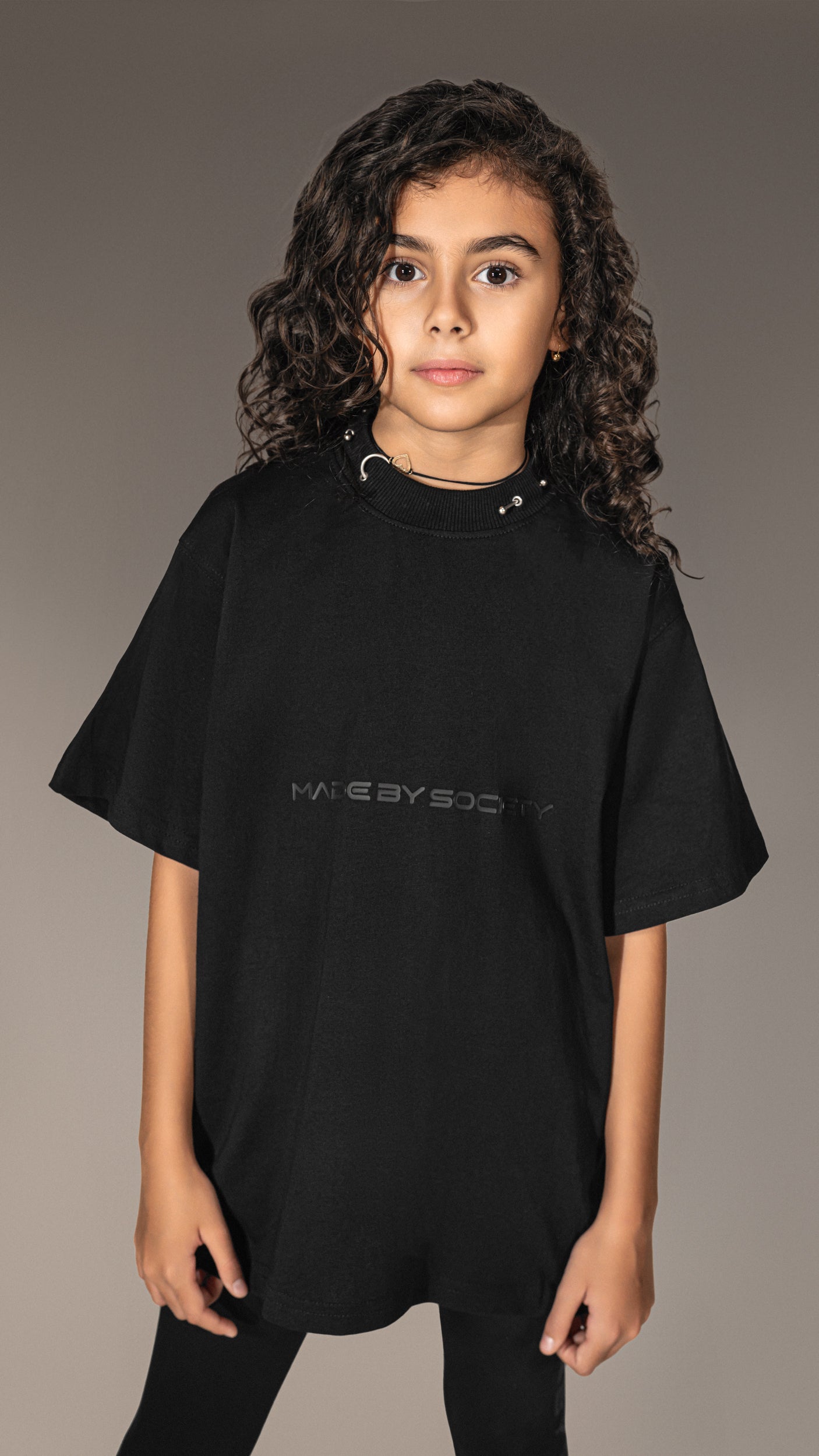 Tricou Oversized Negru "Made by Society"  - T35571