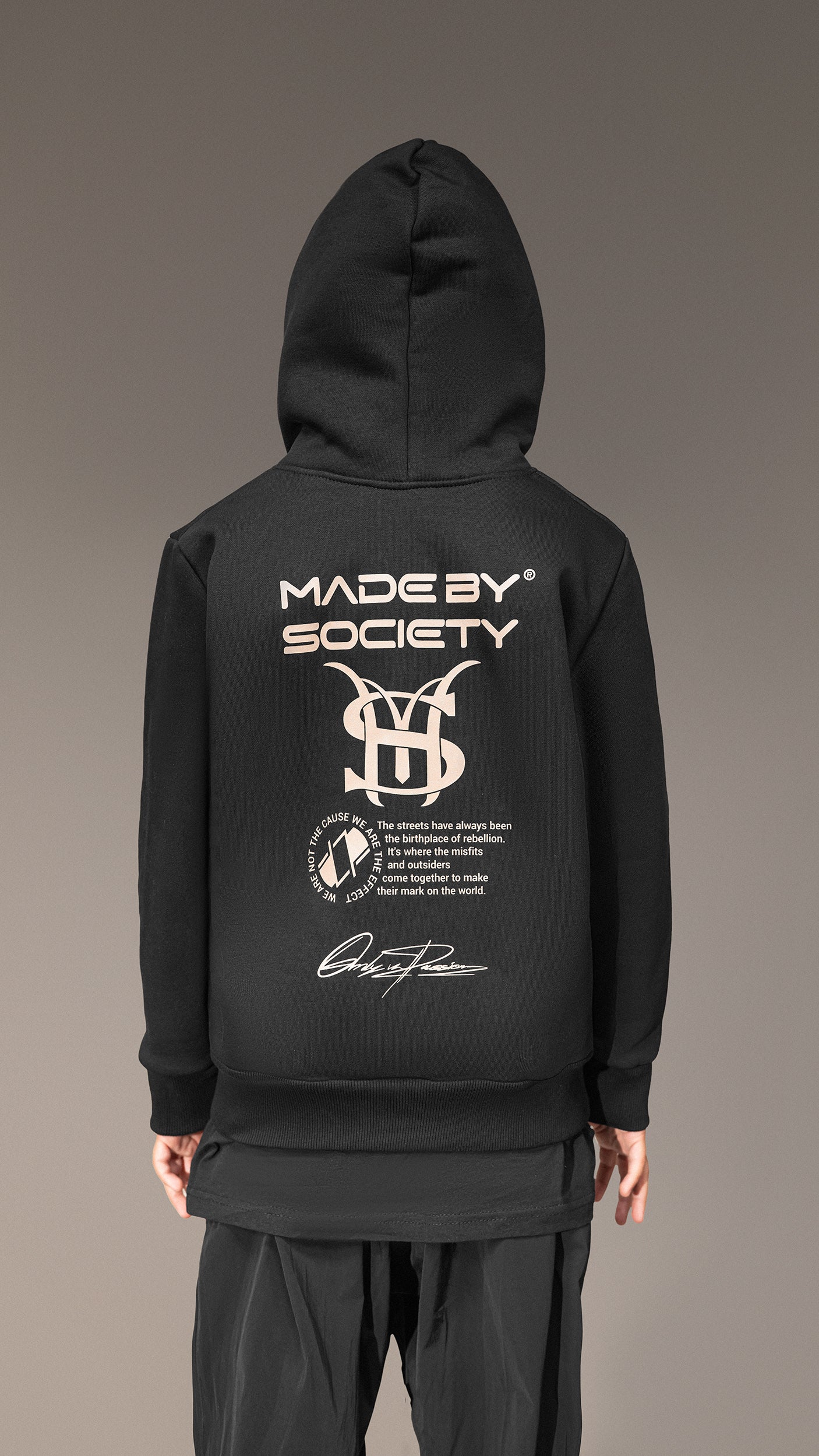 Bluza z kapturem i zamkiem „Made By Society” - H35683