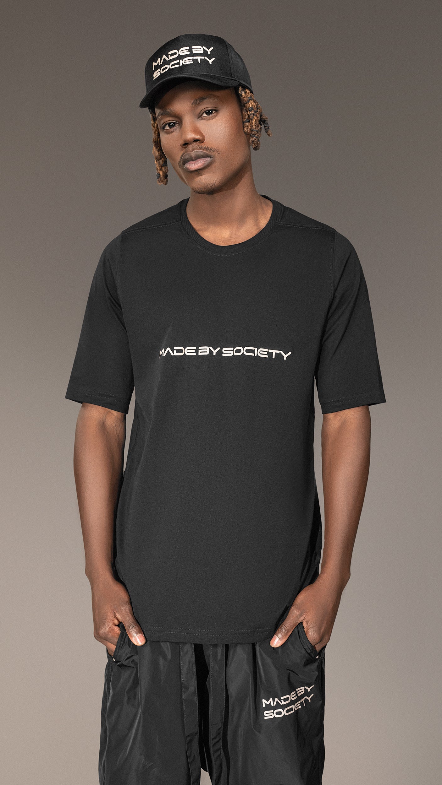 Tricou Negru „Made By Society” - T12860