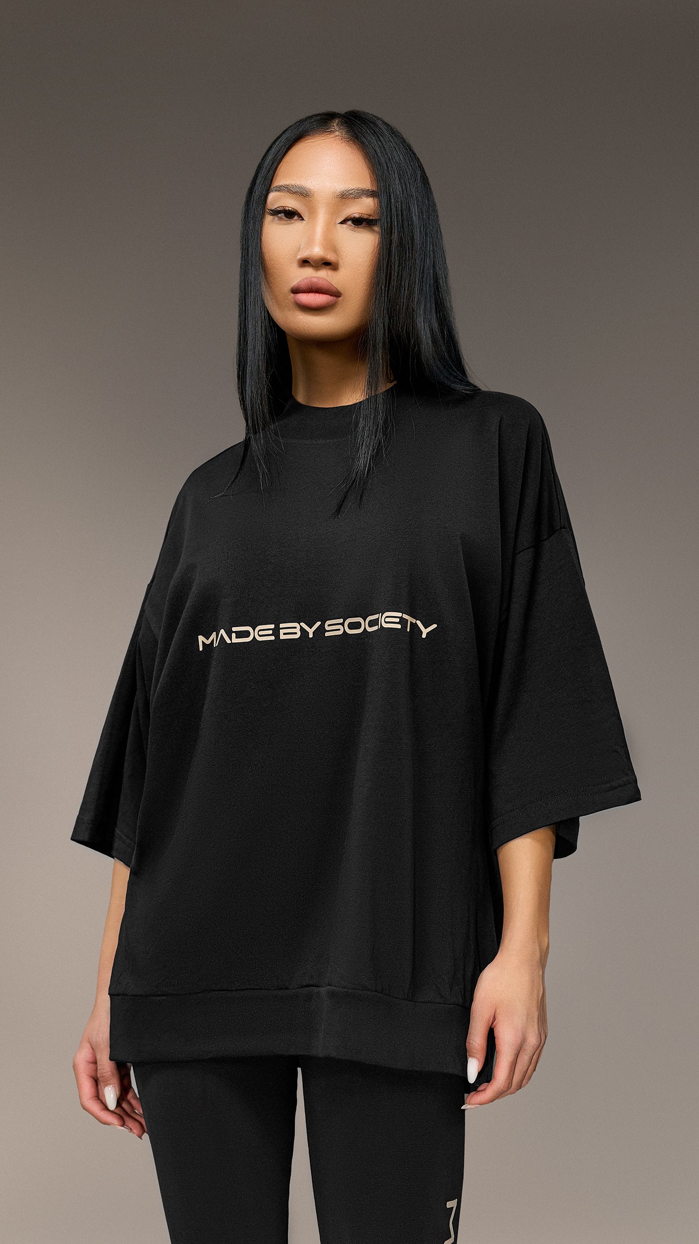 Oversized T-shirt Made By Society - T25915