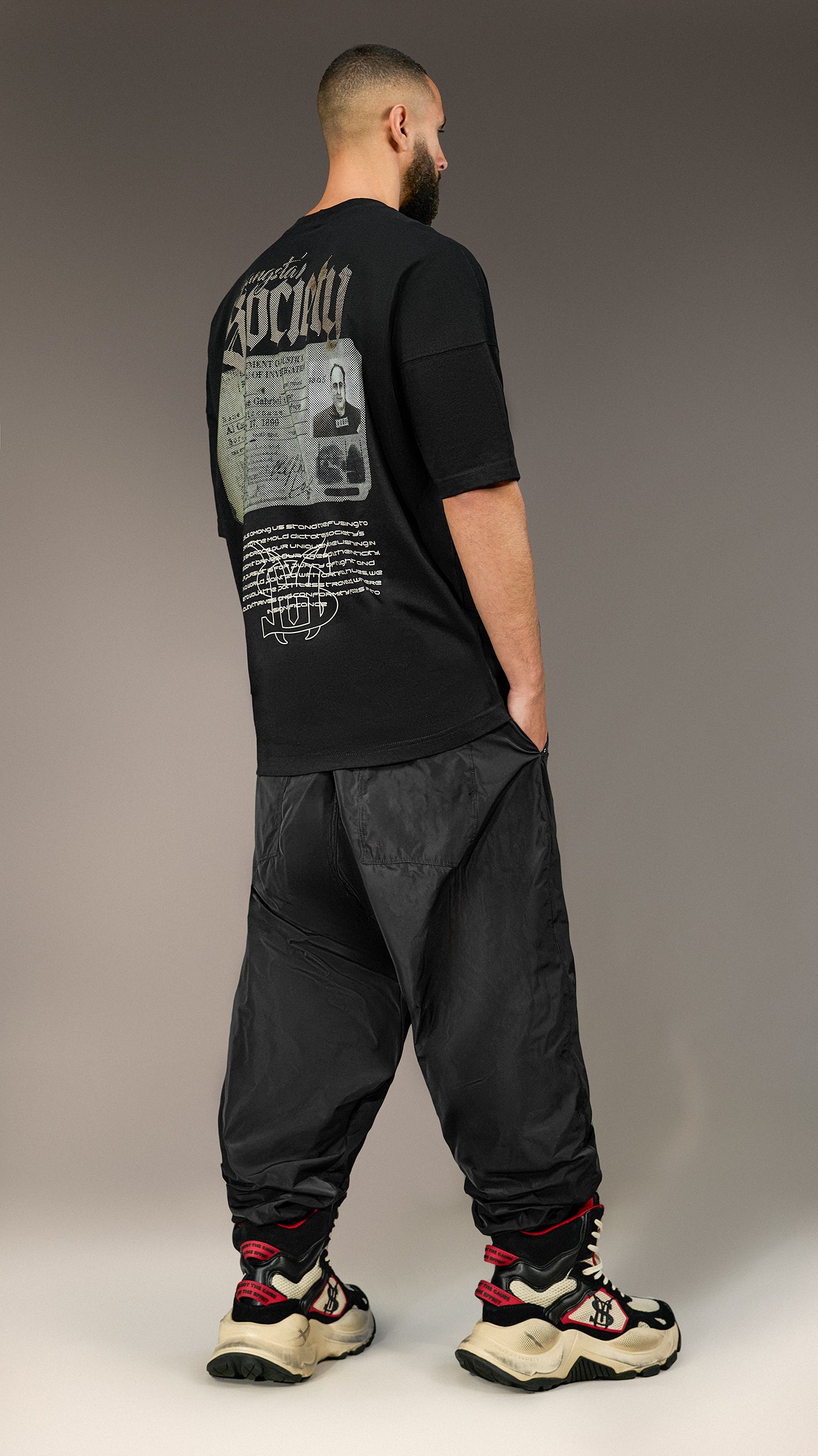 Oversize T-shirt "Gangsta Society" - T15932