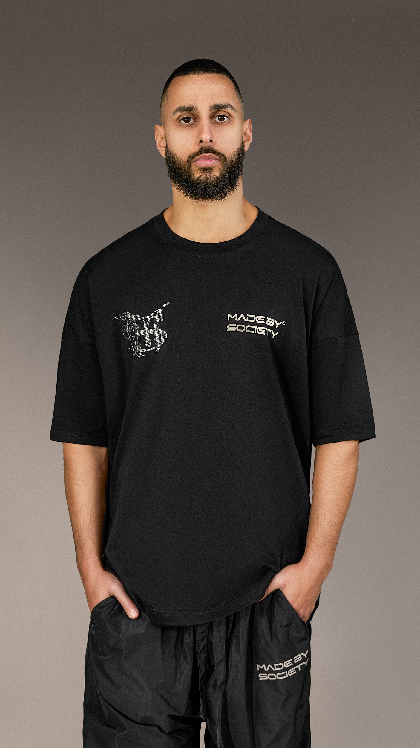 Oversize T-shirt "Gangsta Society" - T15932