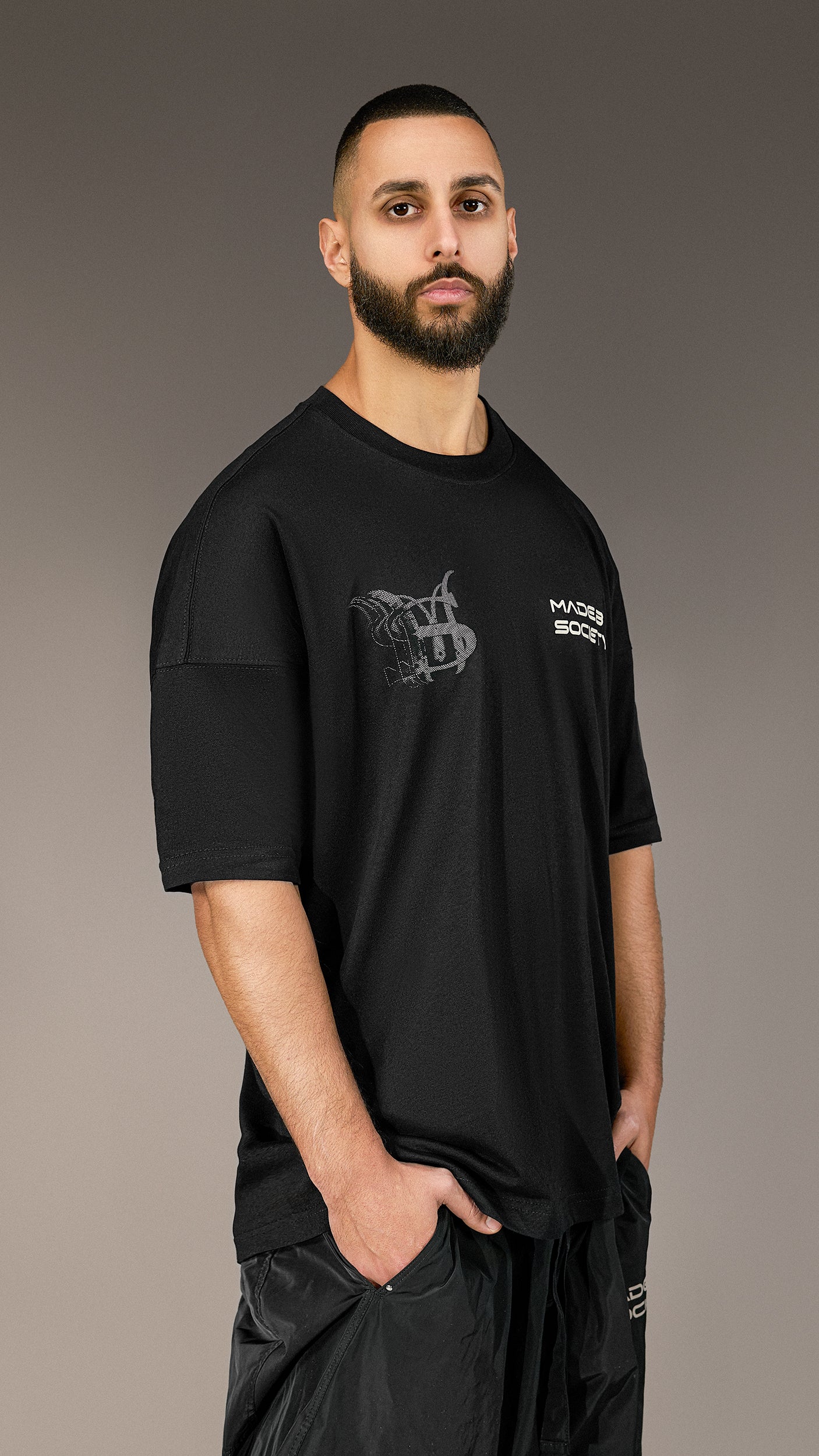 Oversize T-shirt "Gangsta Society" - T15932