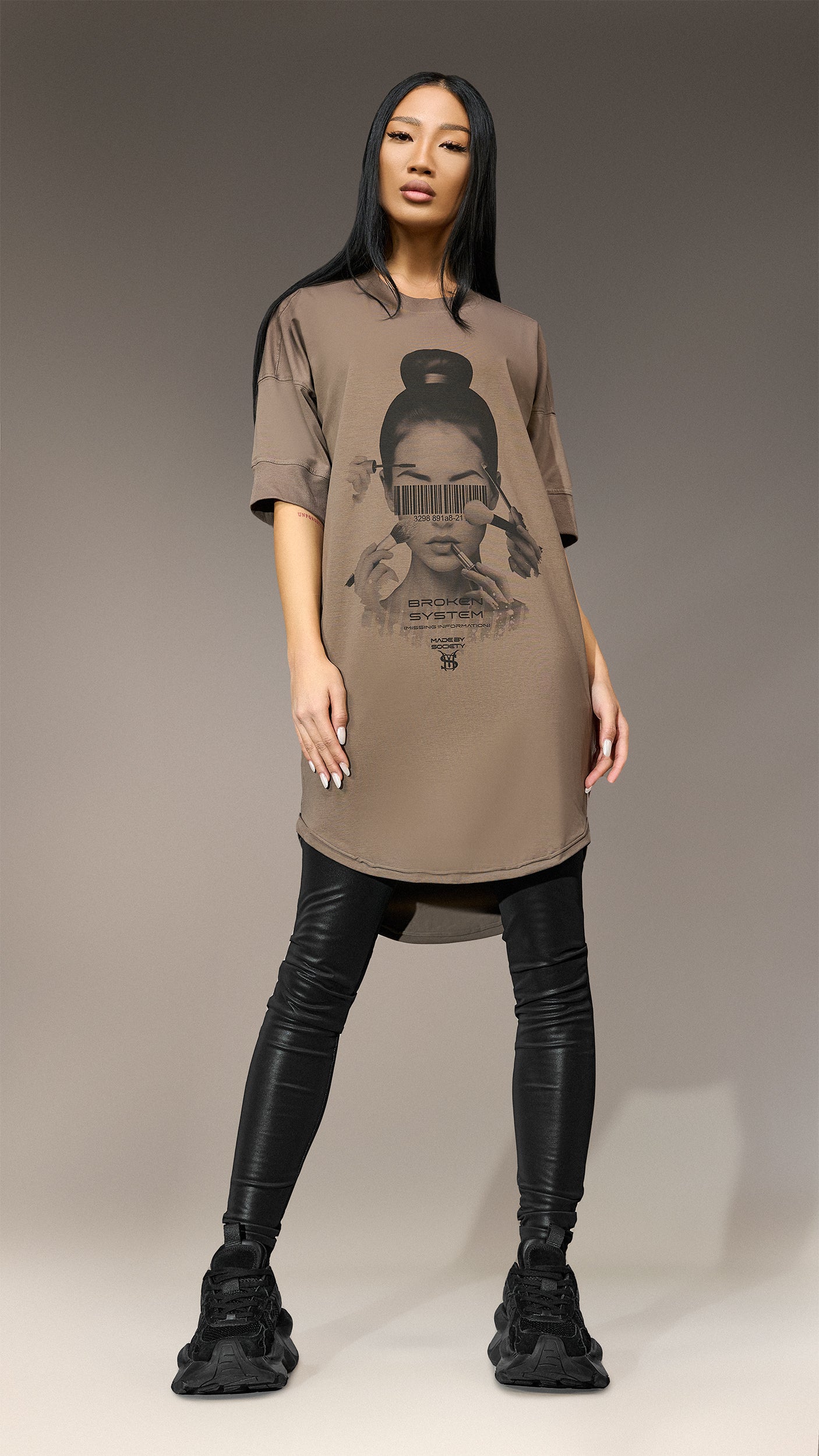 T-shirt Oversize „Broken System” - T25422