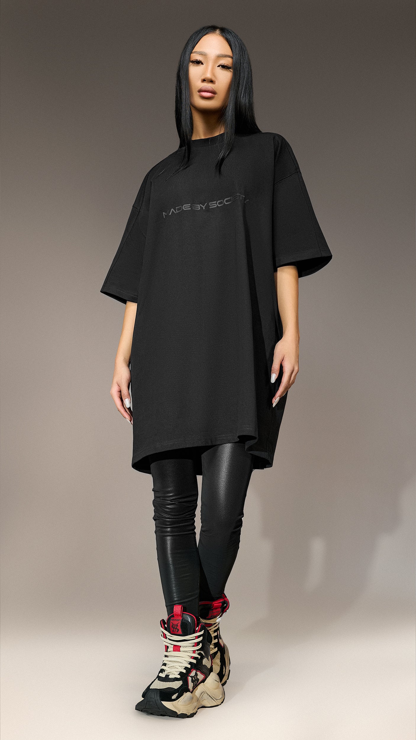 Oversized T-shirt "Made by Society" - T25867