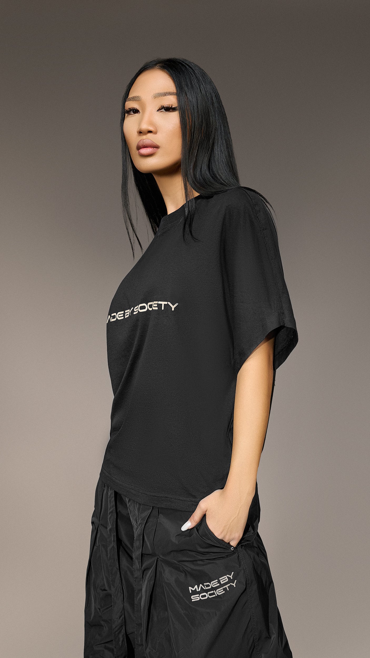 Tricou negru Made by Society - T25522