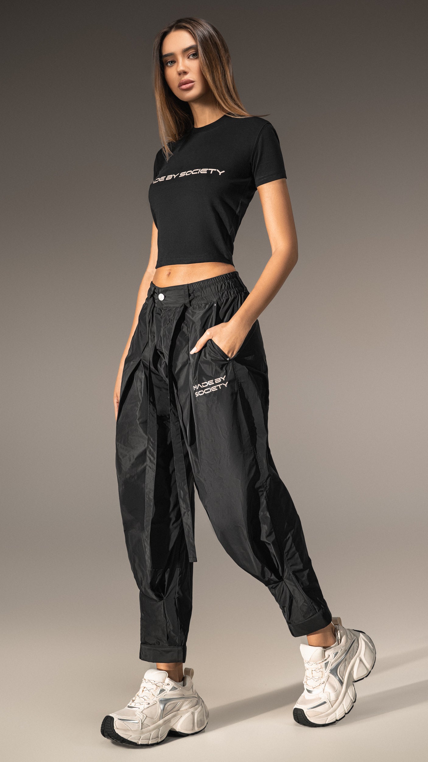 Pantaloni „Made by Society” – Stil Urban Simplu - P25784