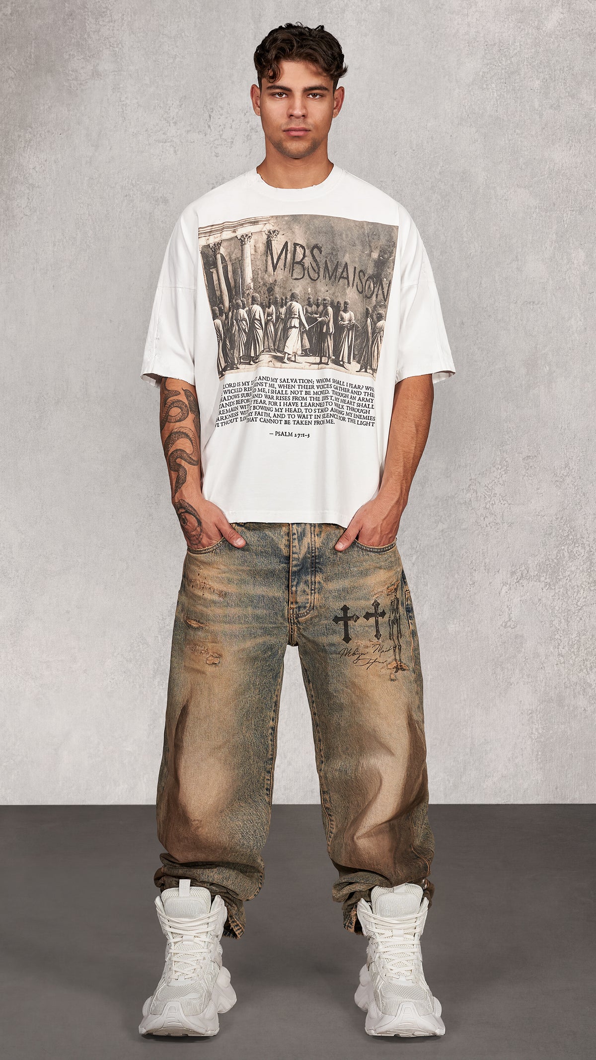 Jeansy DISTORTION WASH - P17238