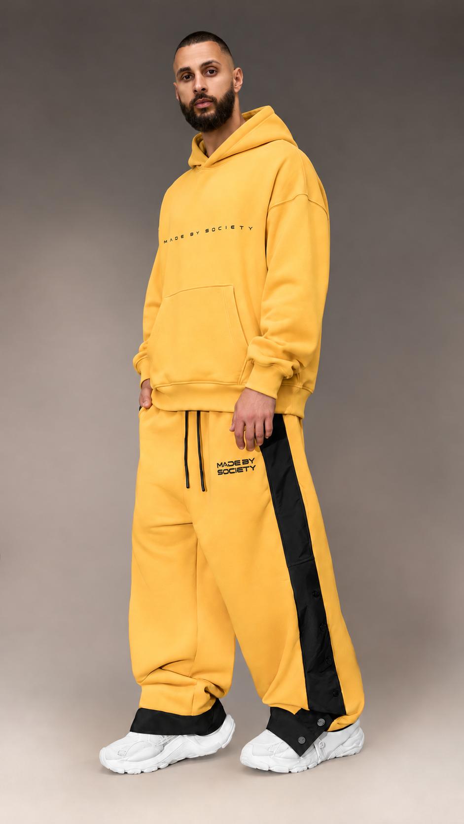 Spodnie oversized z zatrzaskami - P16083