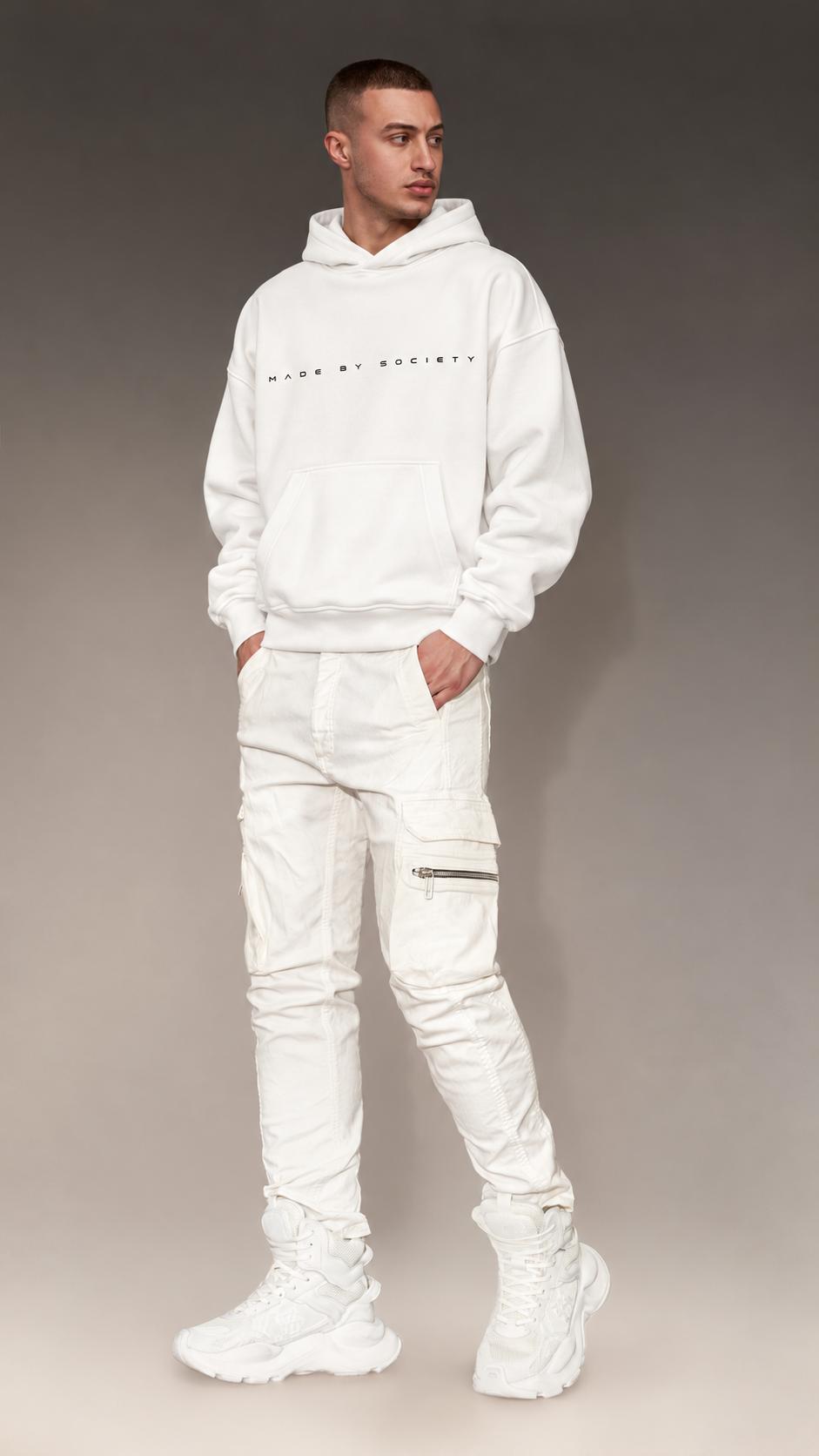 Denimowe spodnie cargo „Made by Society” – P14151