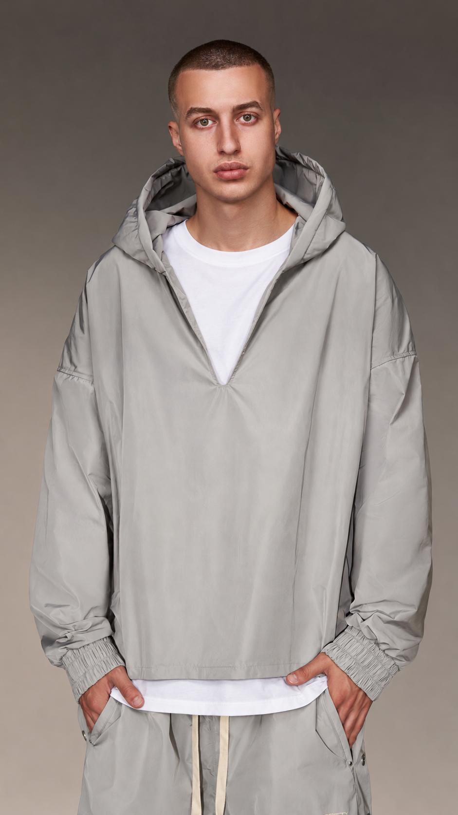 Bluza z kapturem z dekoltem - H16473