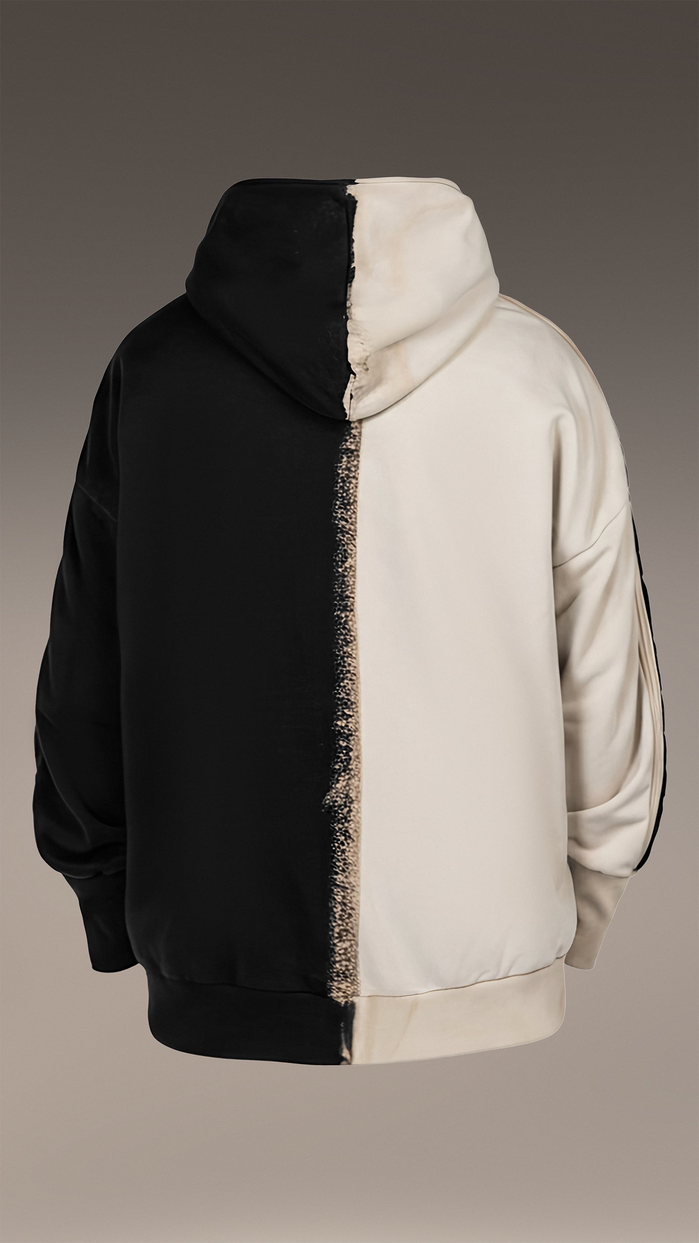 Rozpinana bluza z kapturem w paski - H13805