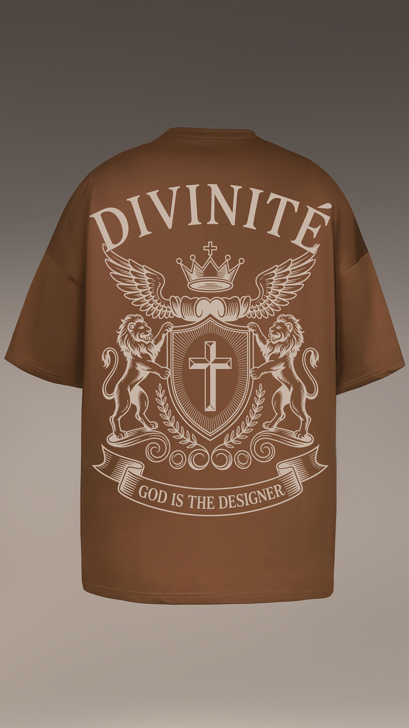 Oversize'owy T-shirt „Divinité” - T16963