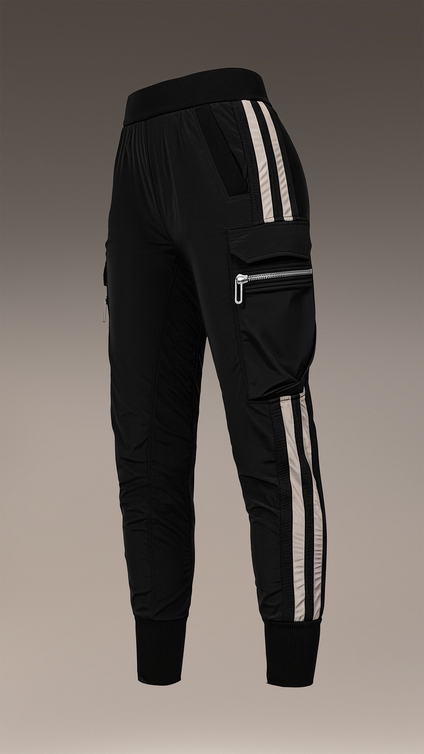 Spodnie cargo w paski - P24099