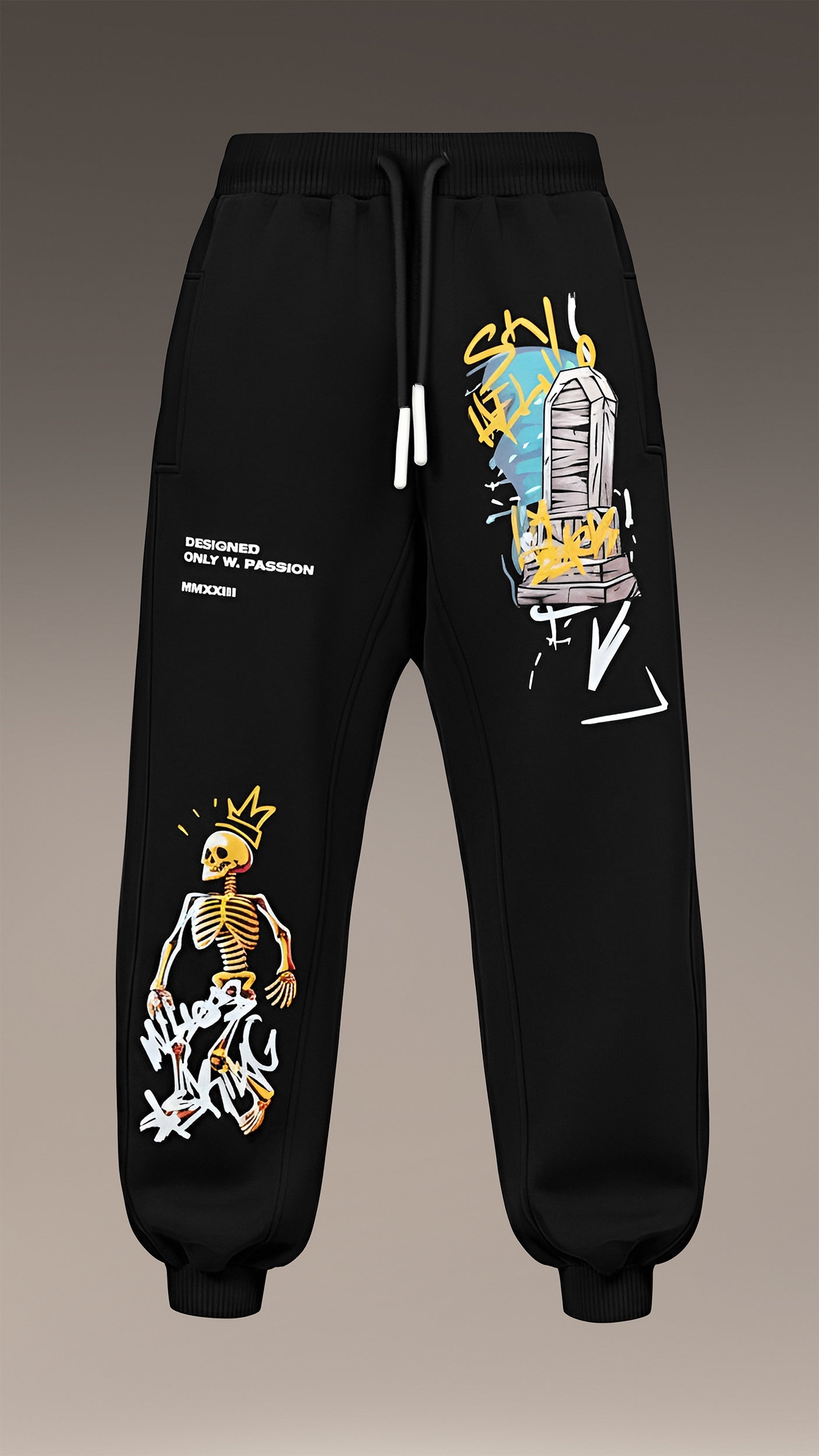 Luźne spodnie joggery - P14885