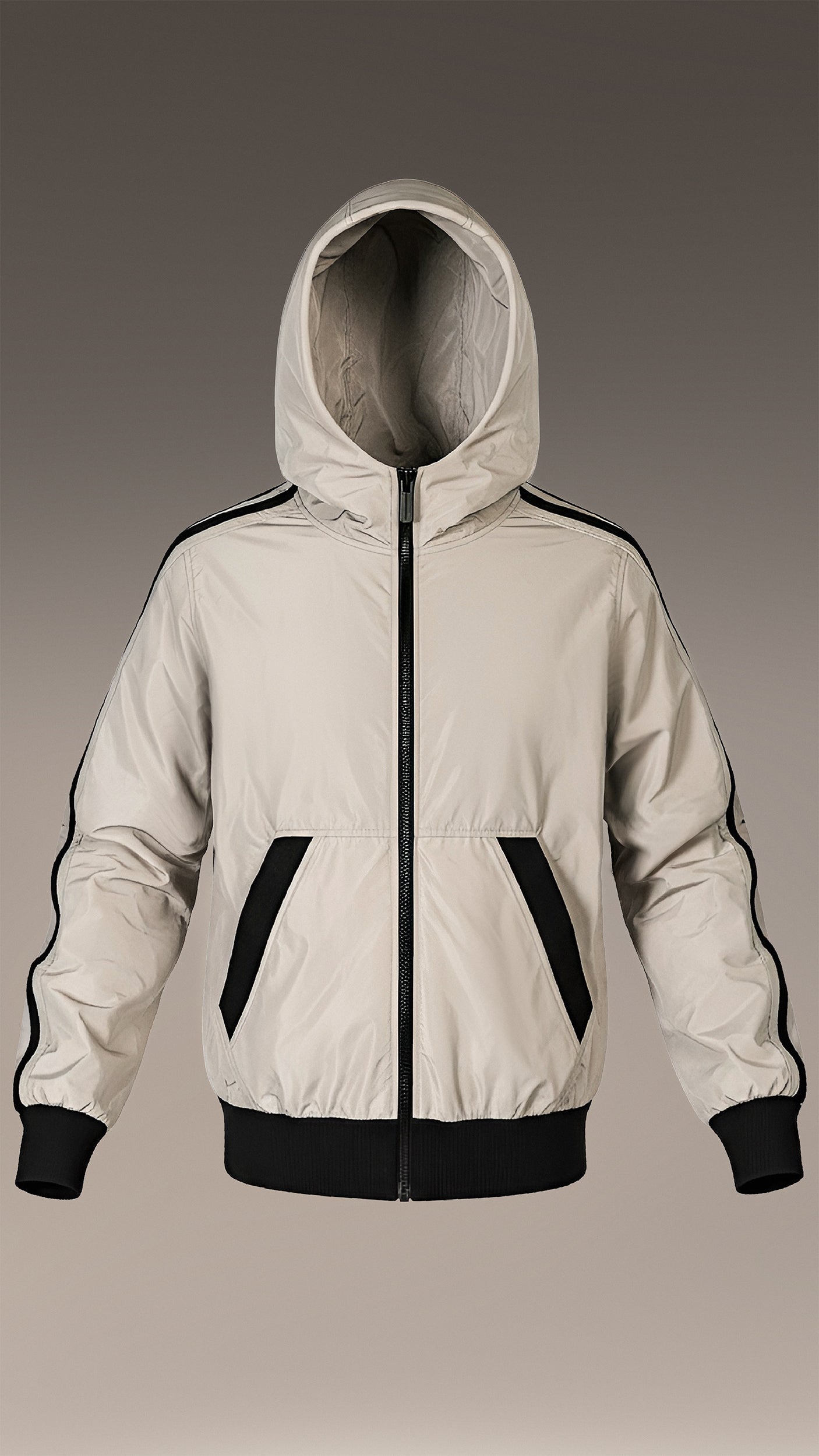 Bluza z kapturem w paski - H14249