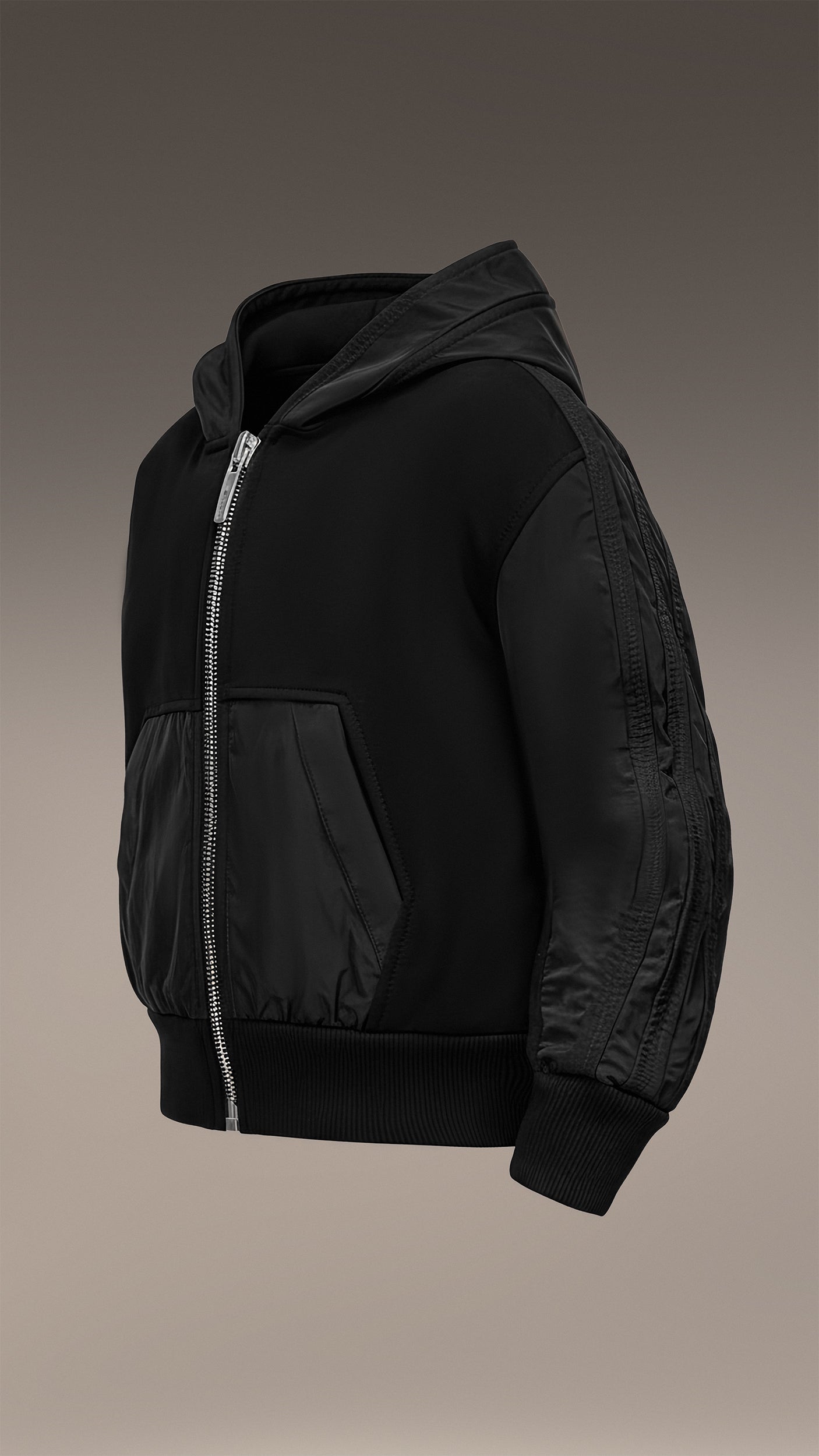 Bluza z kapturem w pionowe linie - H33137