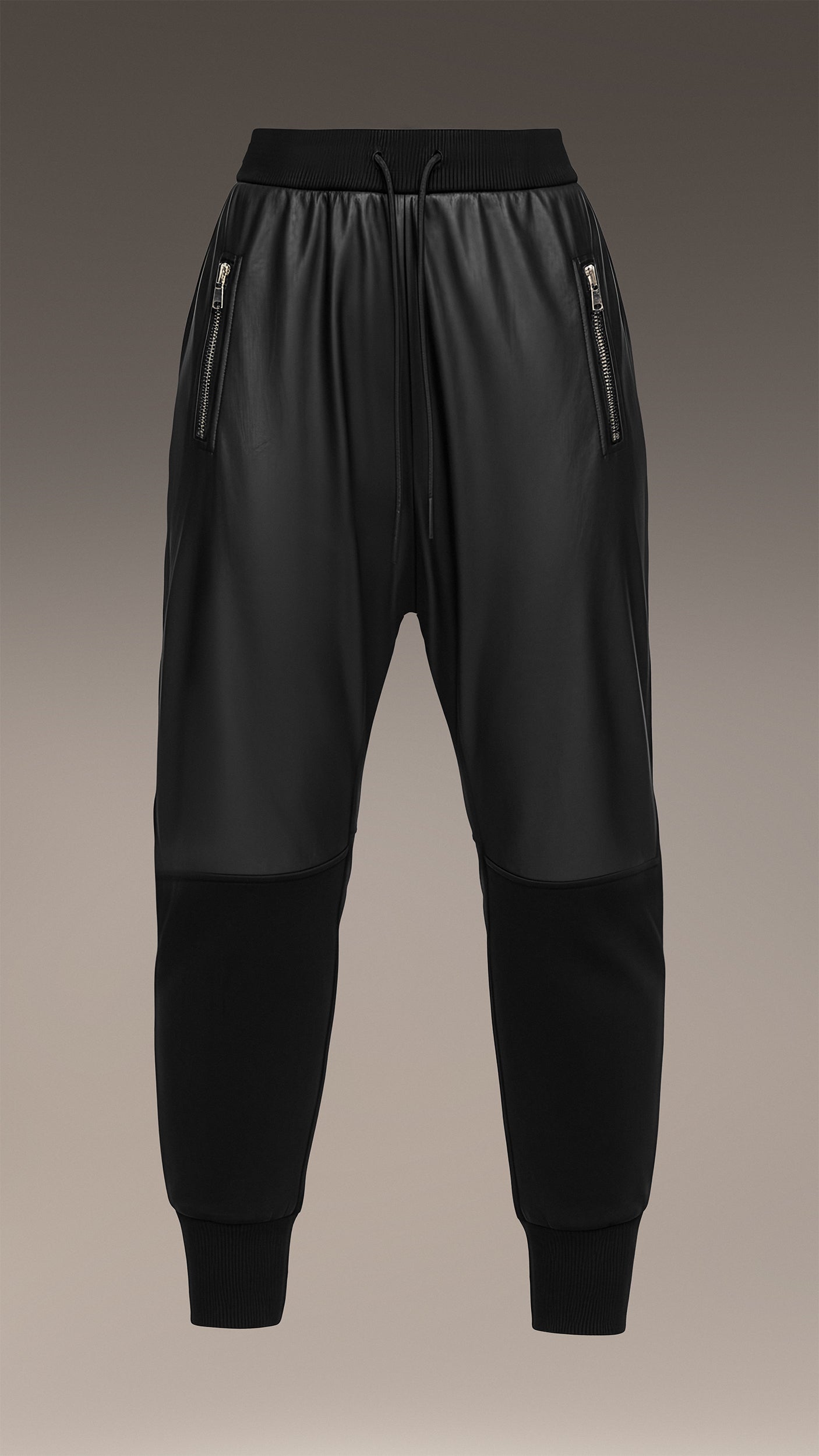 Spodnie dresowe z ekoskóry - P21108