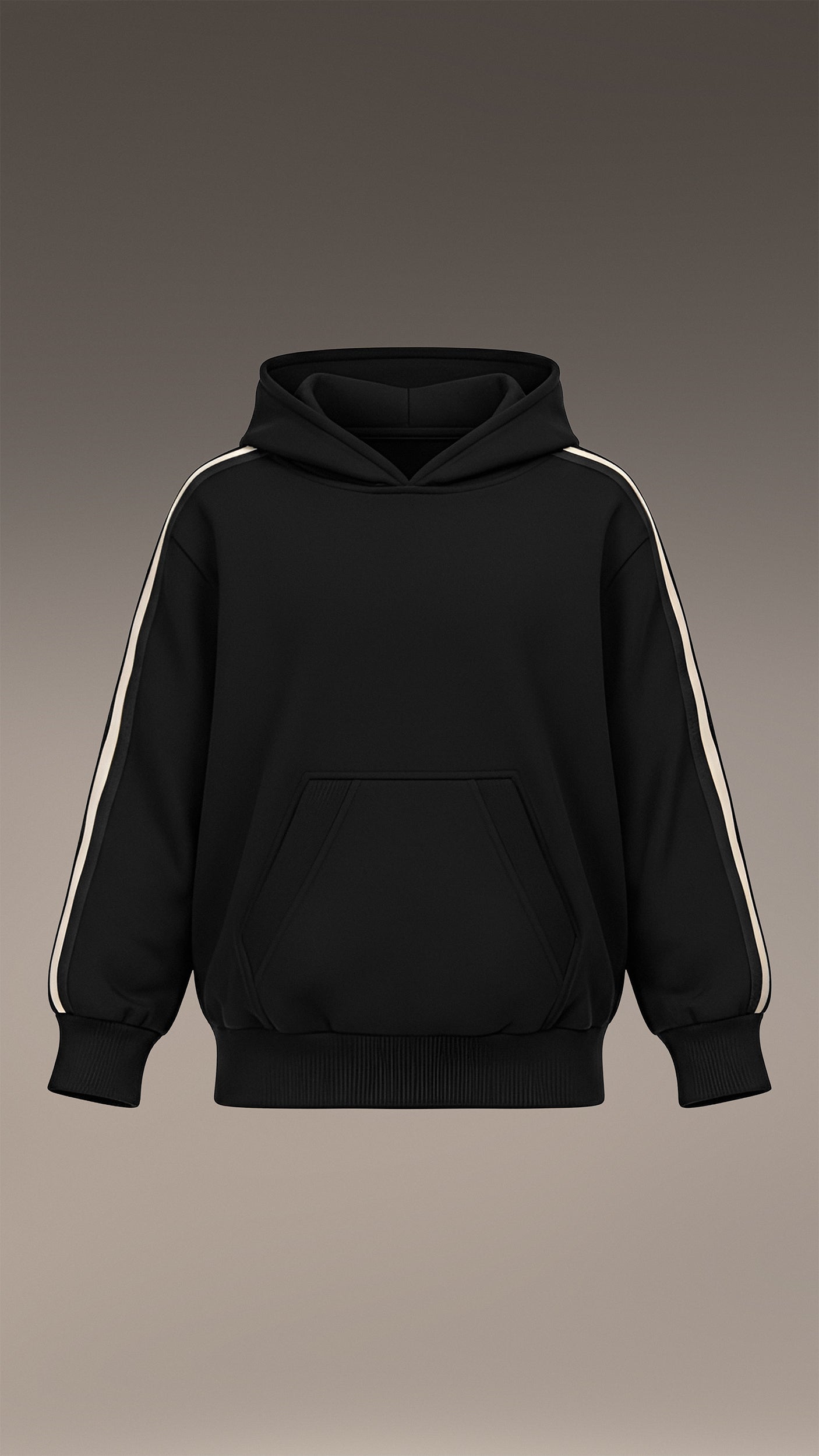 Bluza z kapturem w pionowe linie - H32968