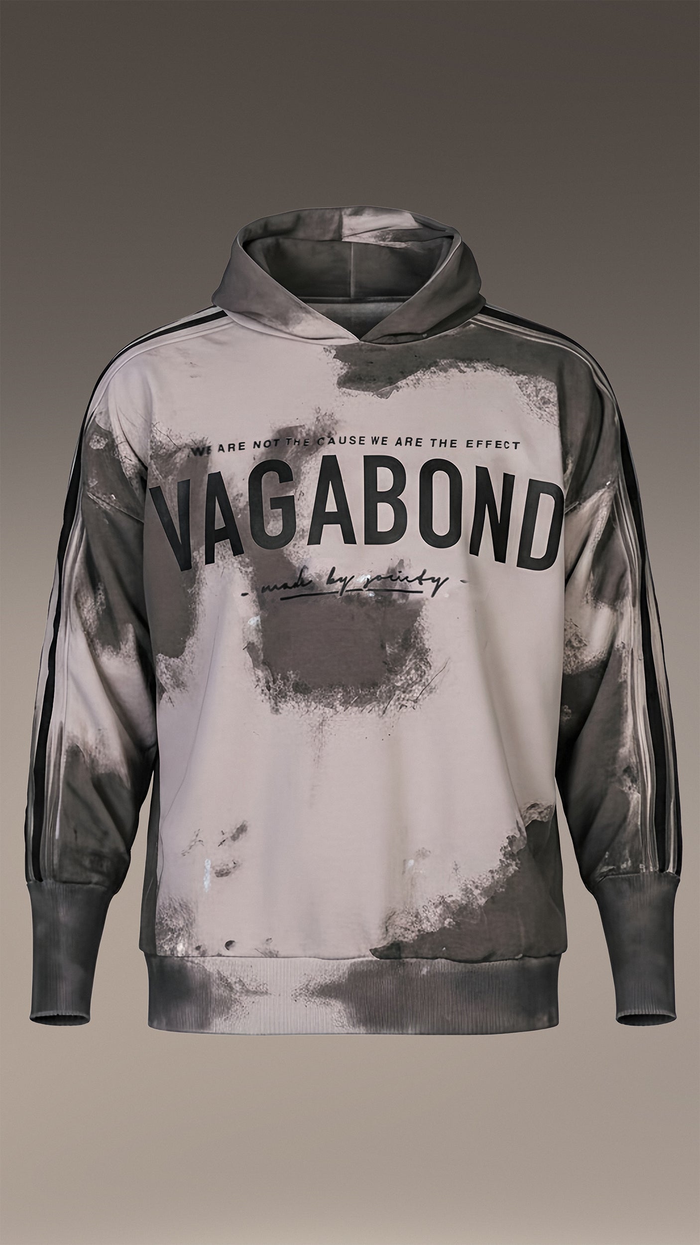 Bluza z kapturem w paski - H13898