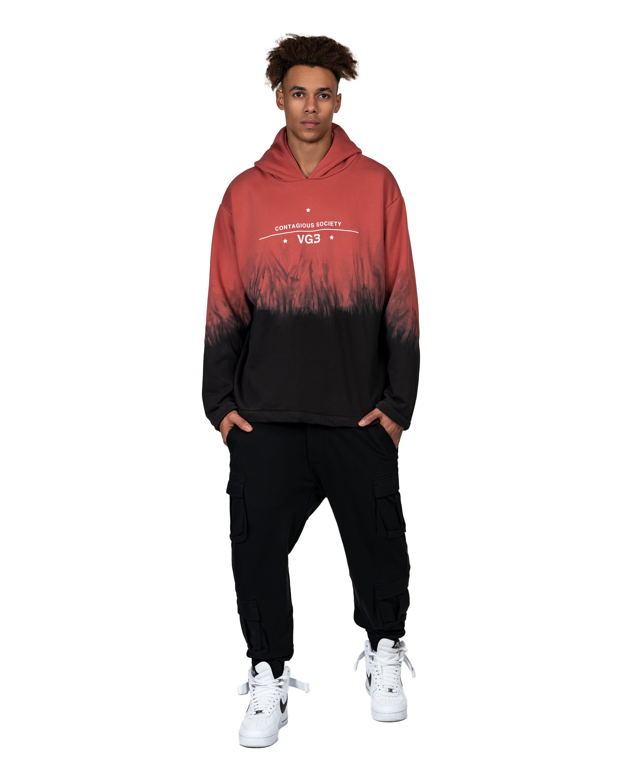 Bluza z kapturem spalonego społeczeństwa zakaźnego - H12300