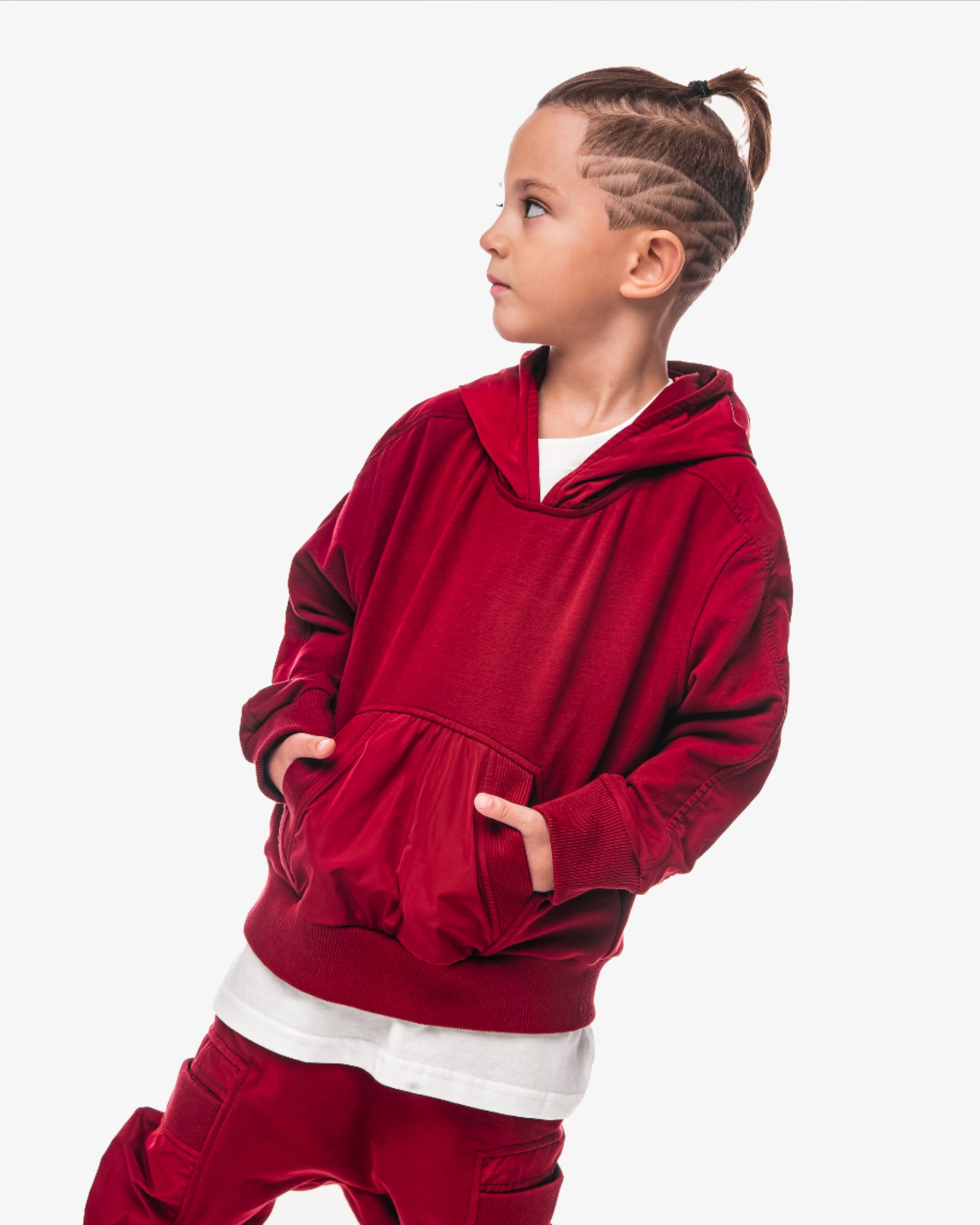 Bluza w kolorze bordowym - H32052