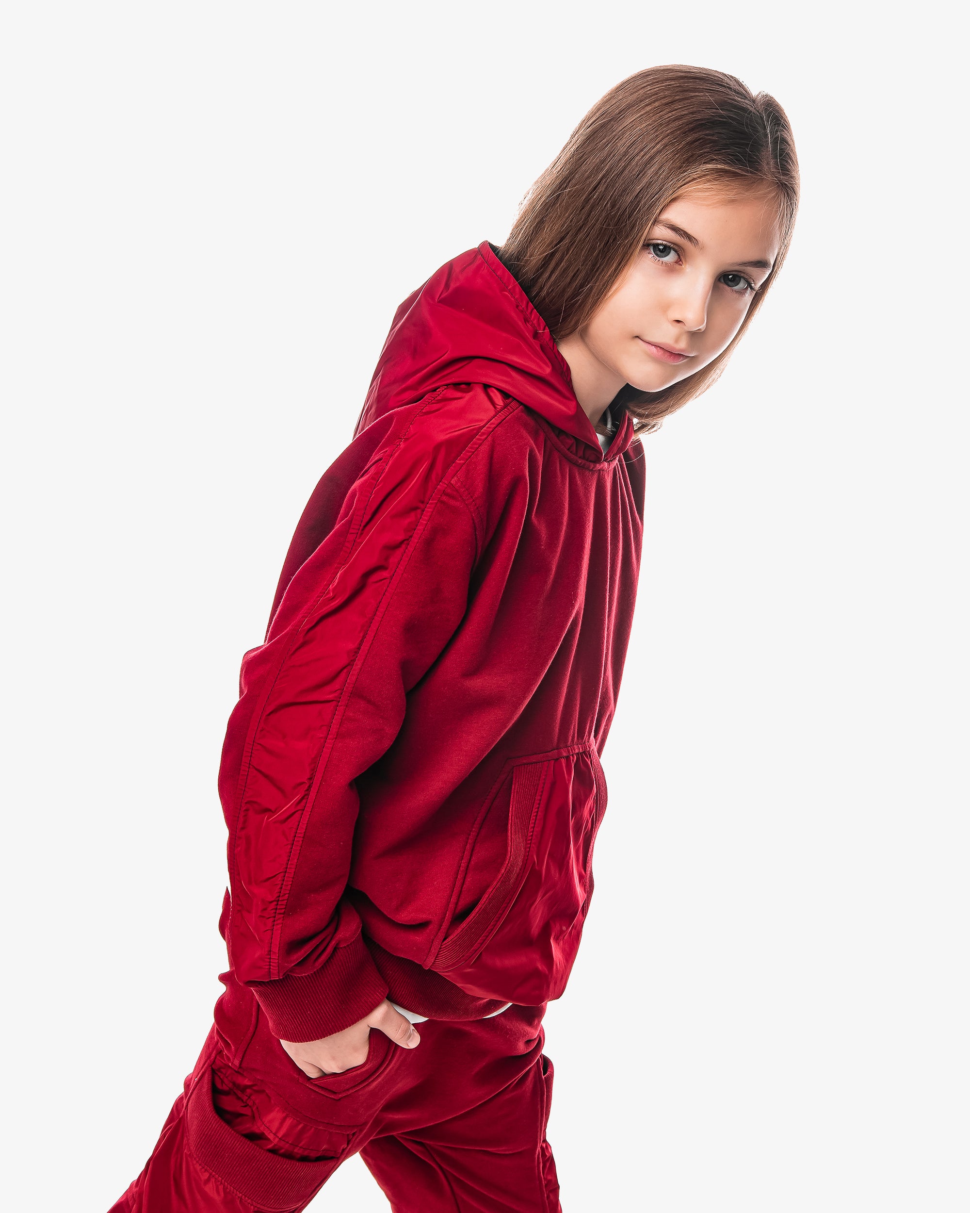 Bluza w kolorze bordowym - H32052