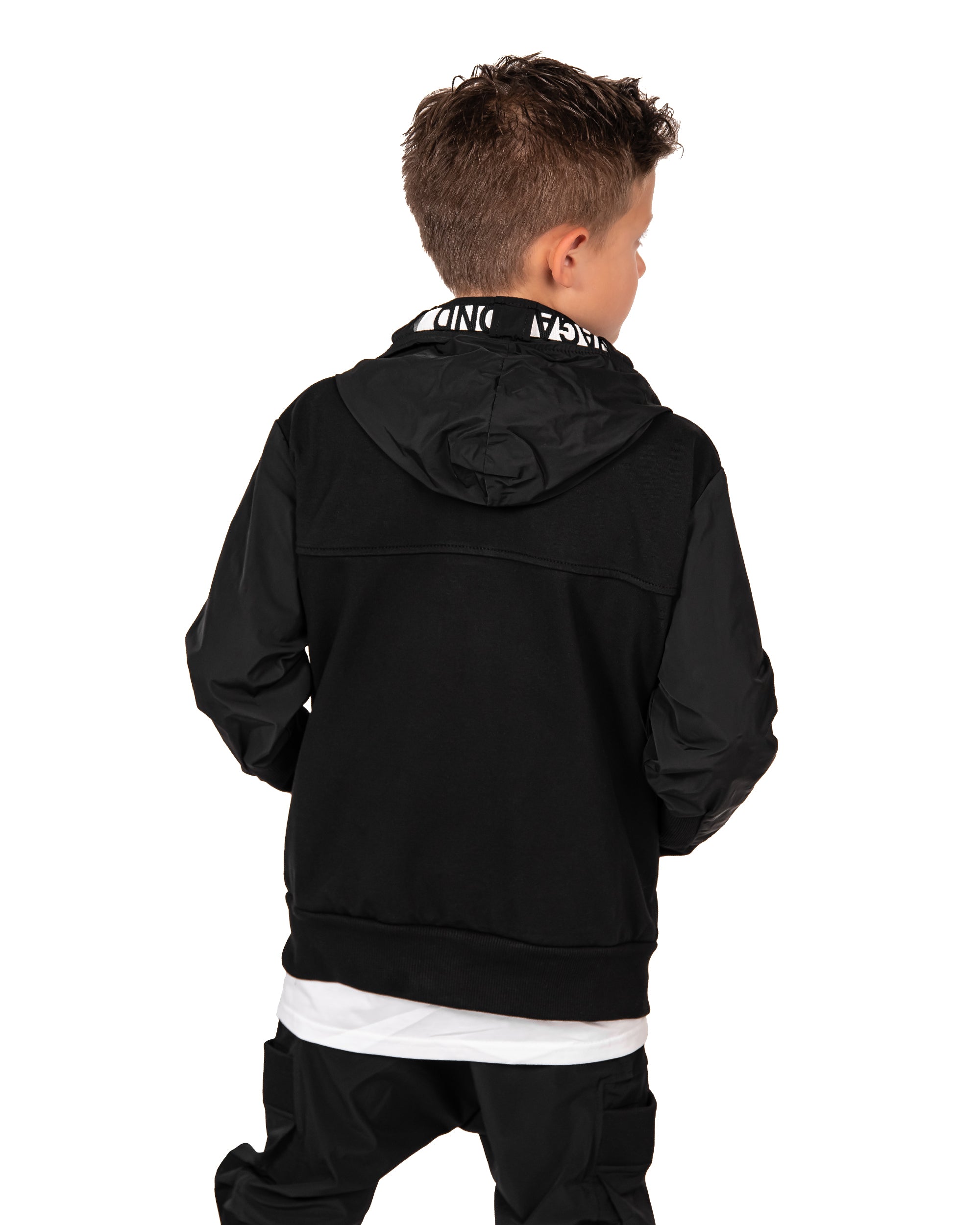 Bluza z kapturem w paski - H32540