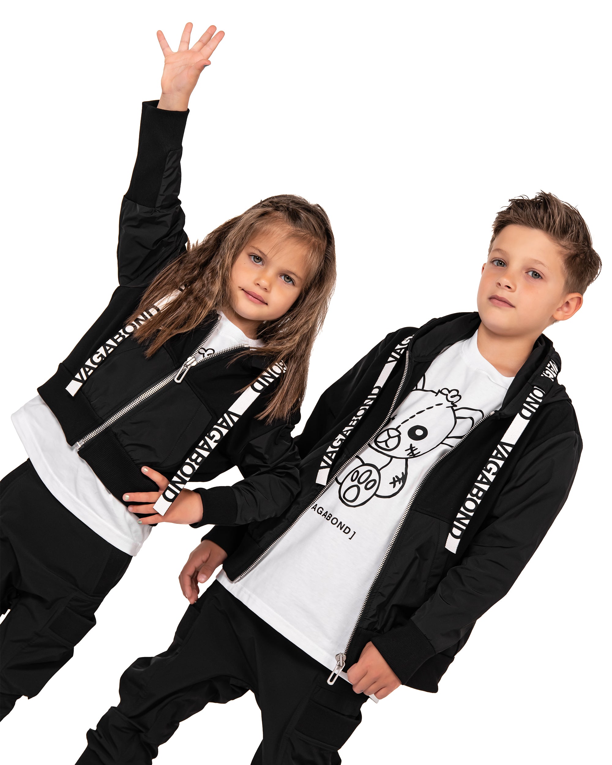 Bluza z kapturem w paski - H32540
