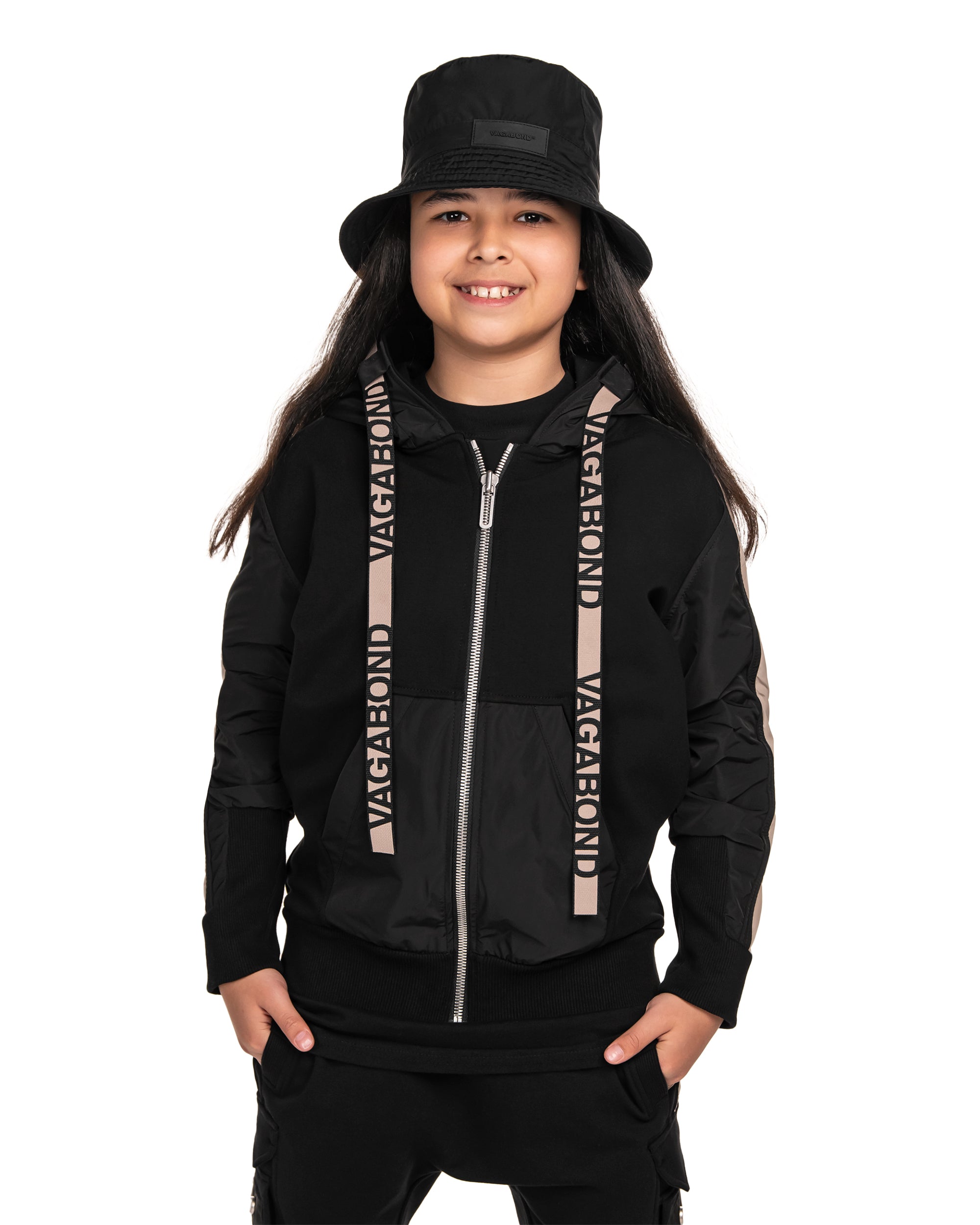 Bluza z kapturem w paski - H33326