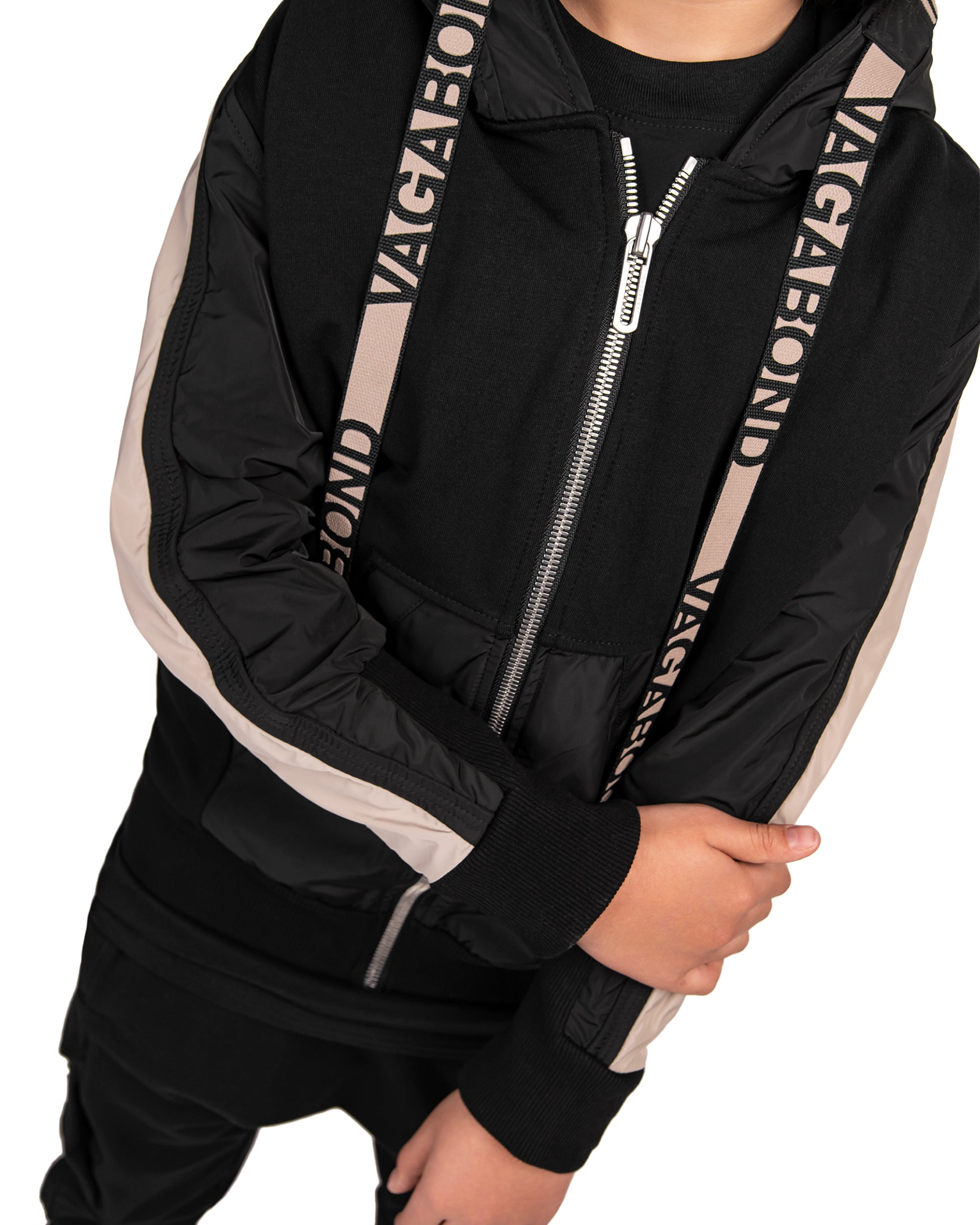 Bluza z kapturem w paski - H33326