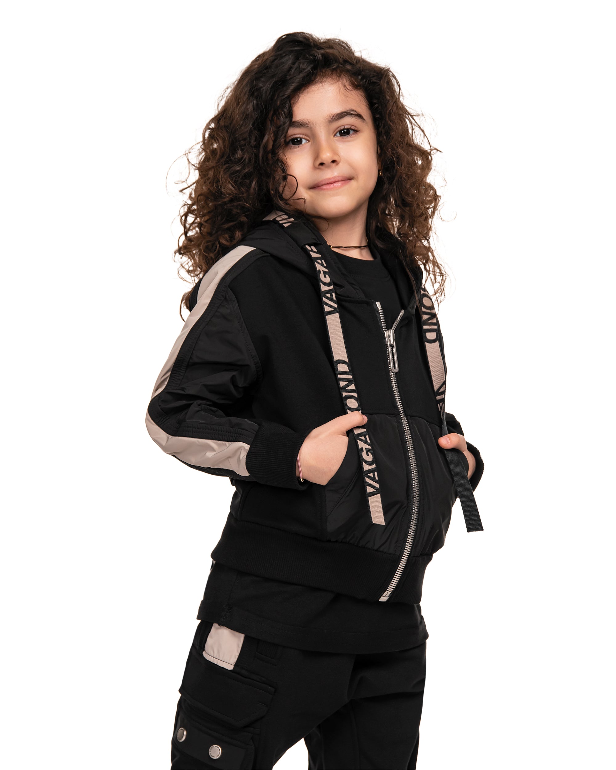 Bluza z kapturem w paski - H33326
