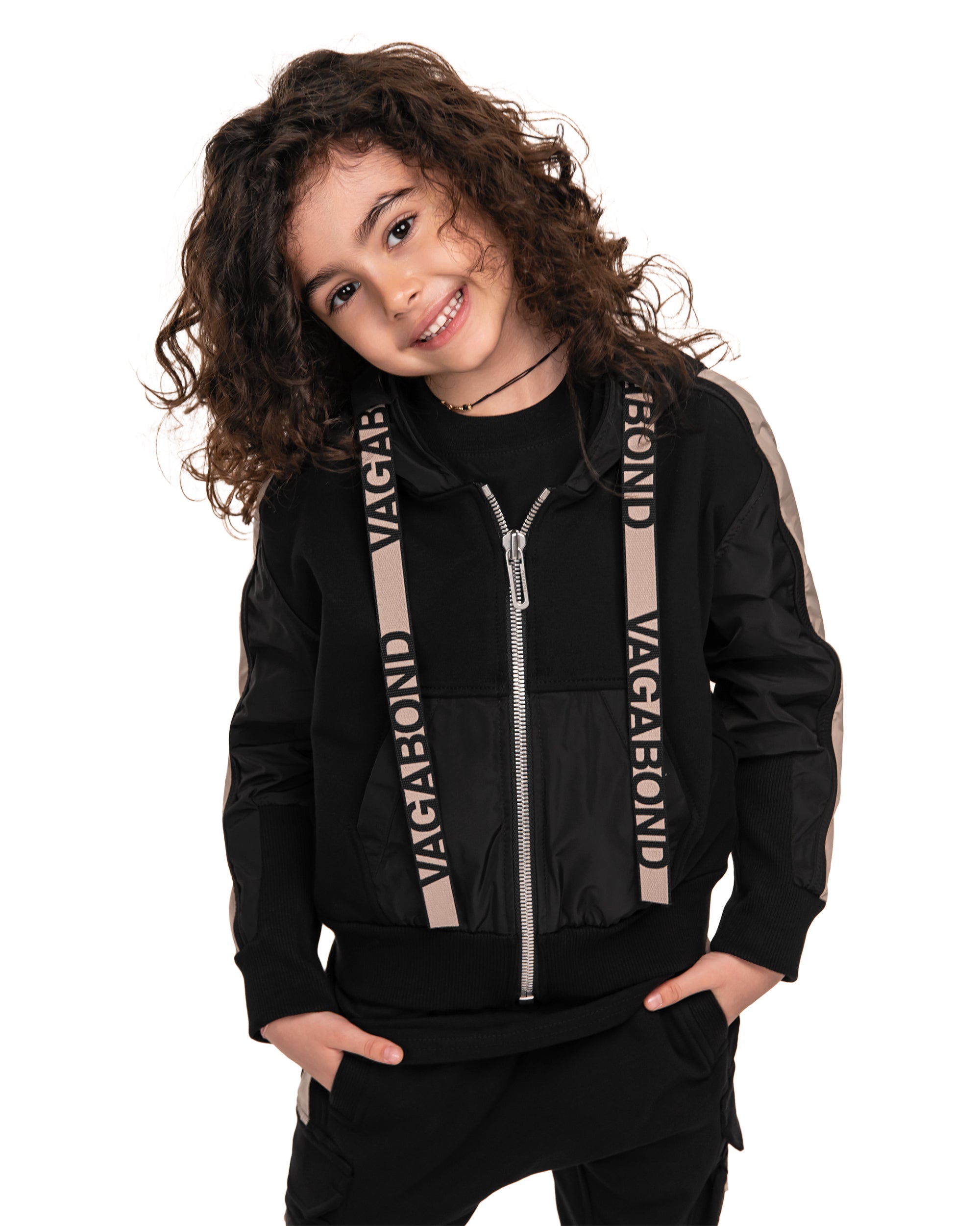 Bluza z kapturem w paski - H33326