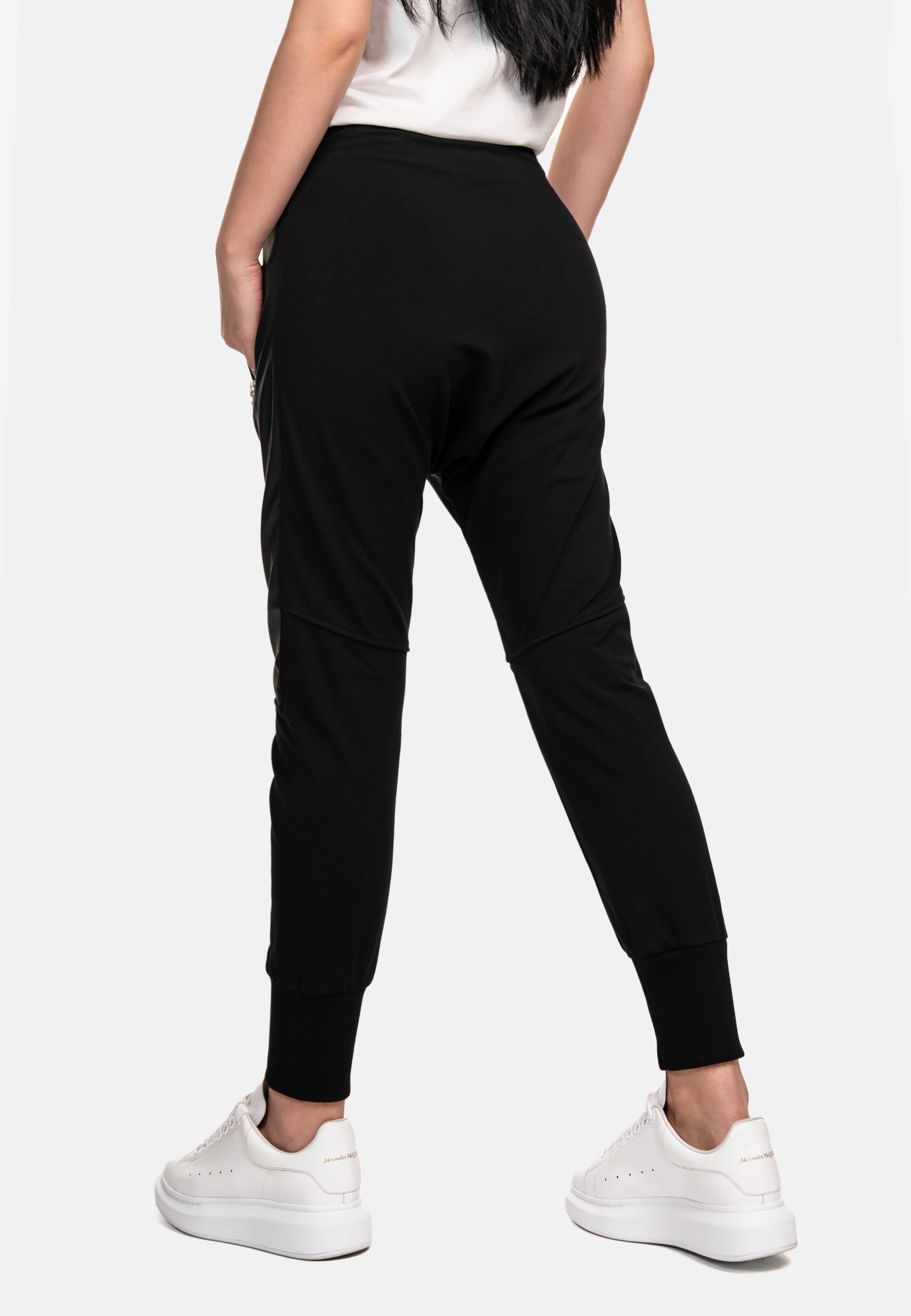 Faux leather jogger pants - P21108