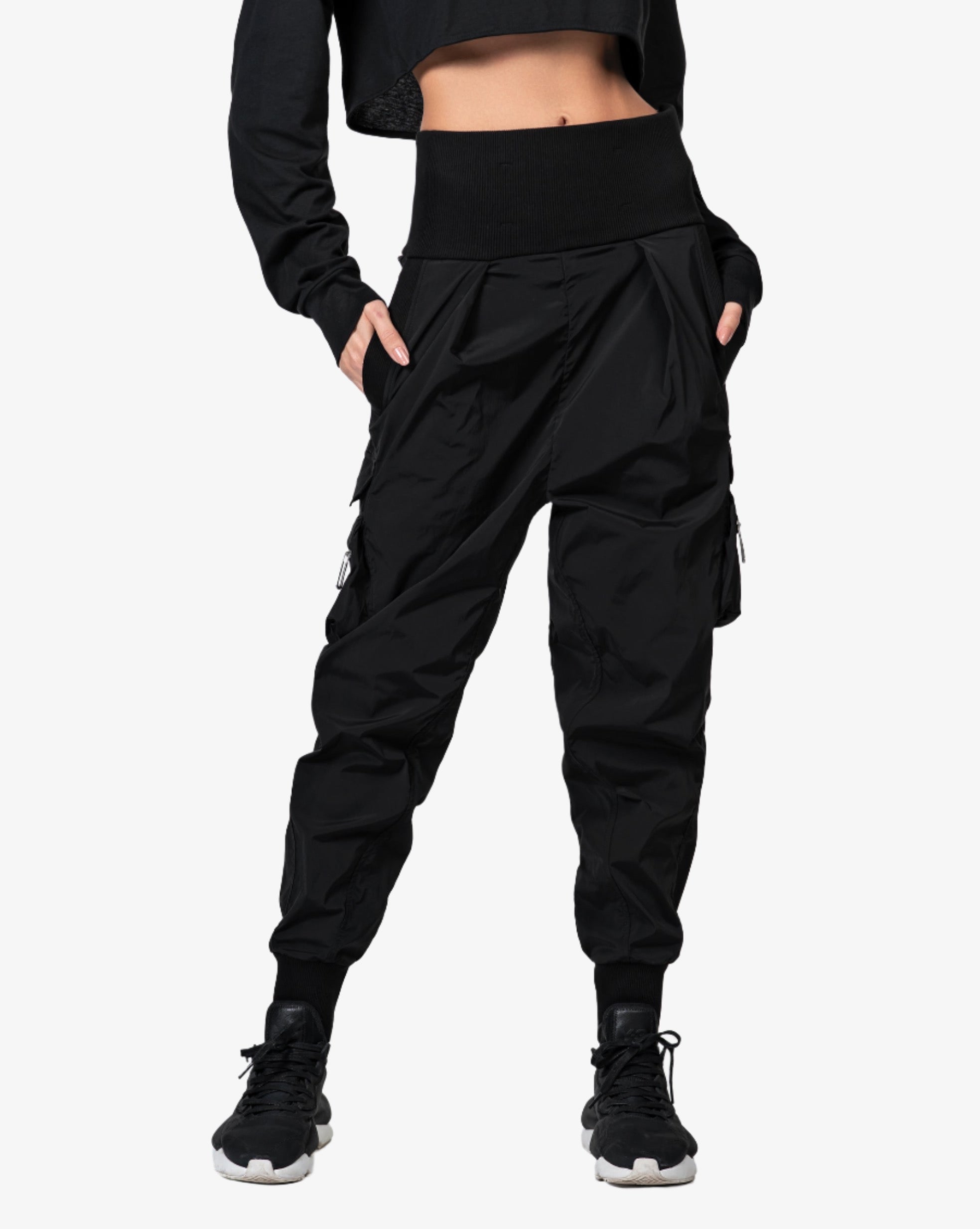 Spodnie jogger typu bandeau - P24240